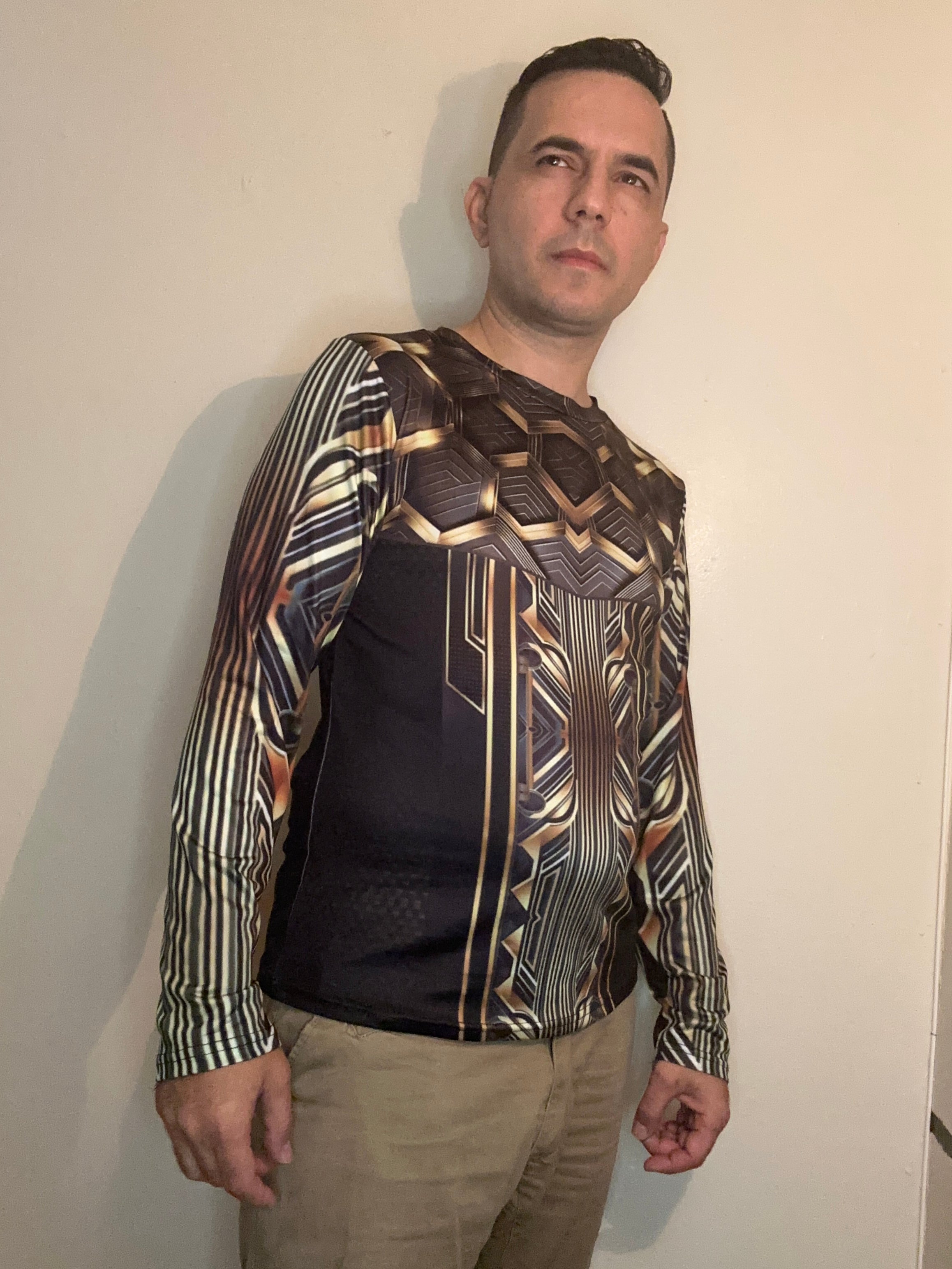 Gold Line,O-neck,Long sleeve for Men