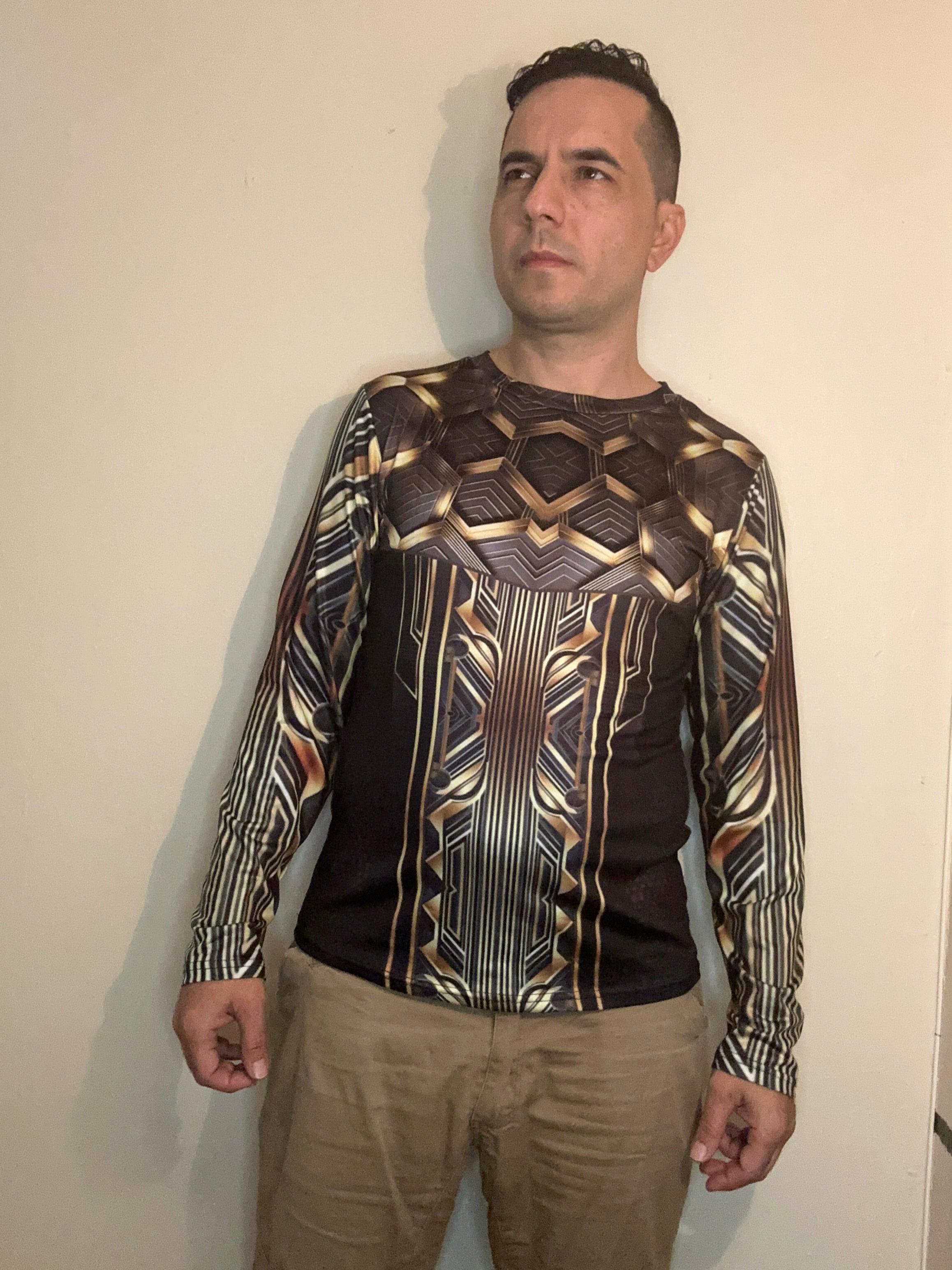 Gold Line,O-neck,Long sleeve for Men