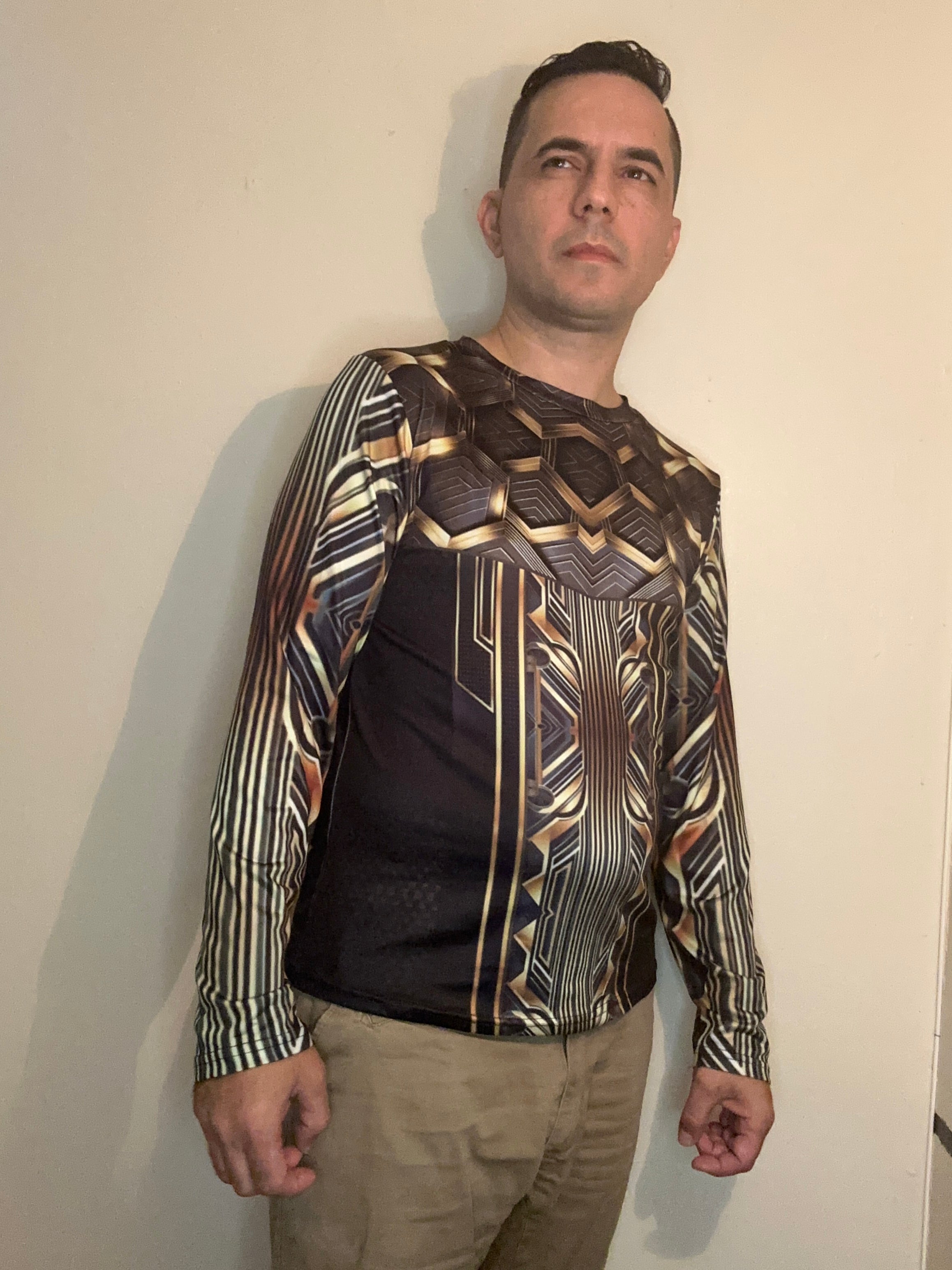 Gold Line,O-neck,Long sleeve for Men