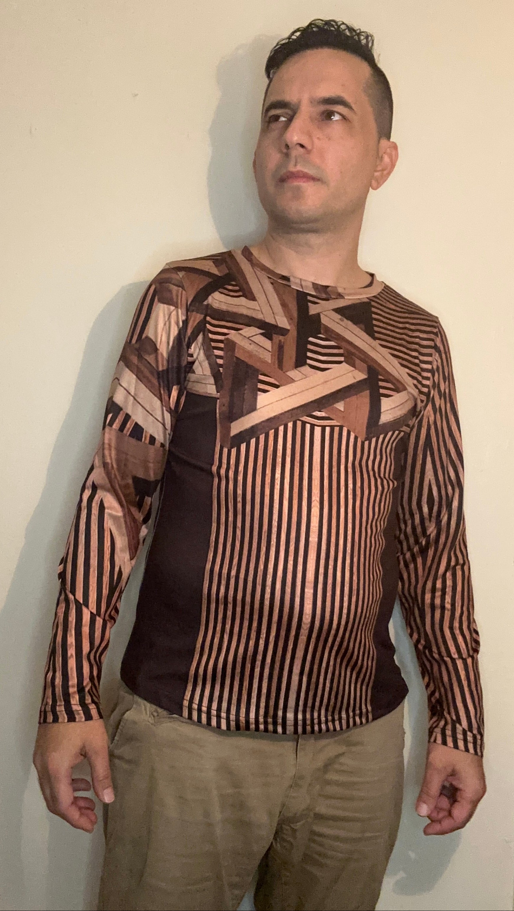 Wood,O-neck,Long sleeve for men