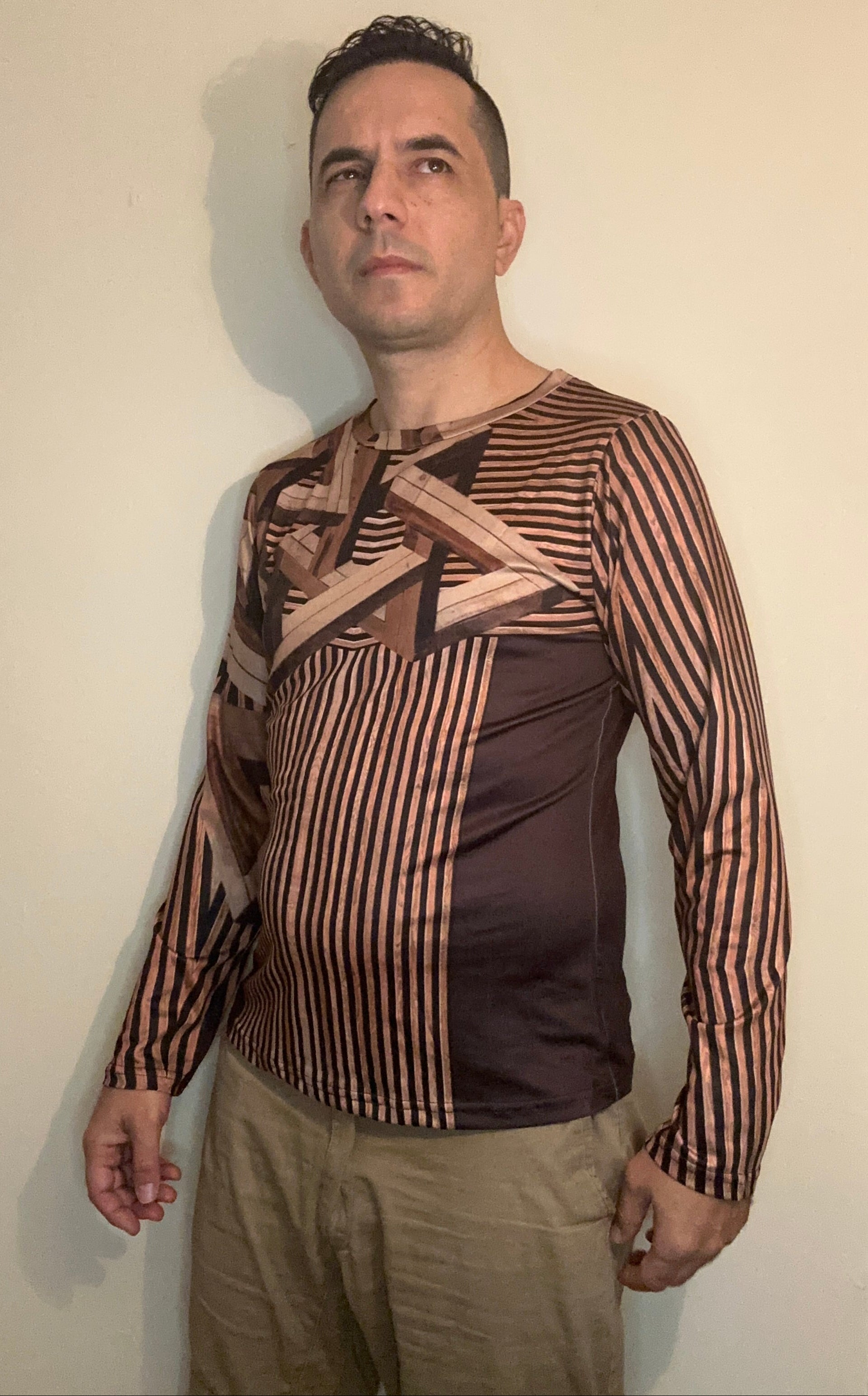 Wood,O-neck,Long sleeve for men