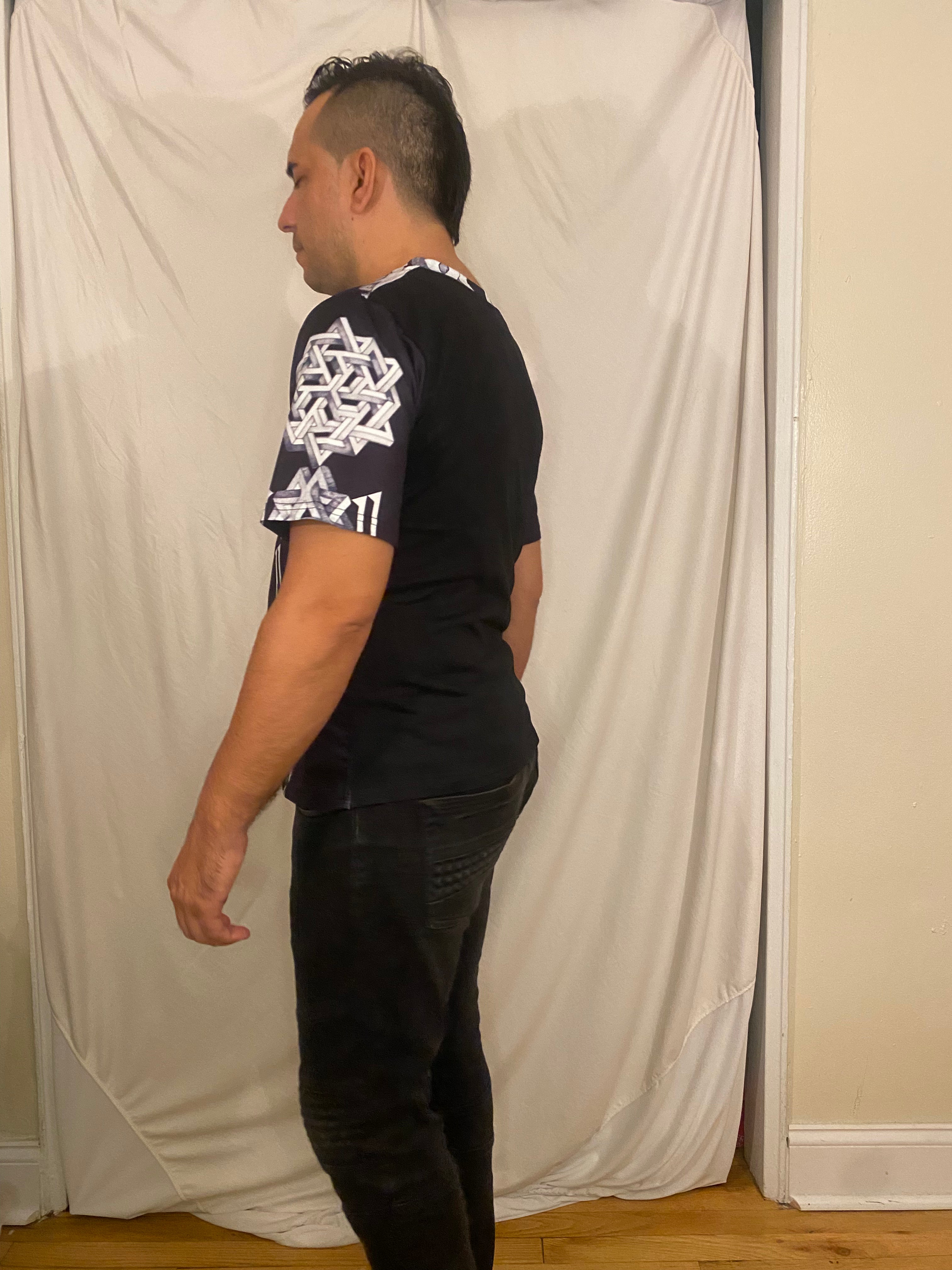 B Lit Clothing Eagle Style V-Neck T-Shirt for Men
