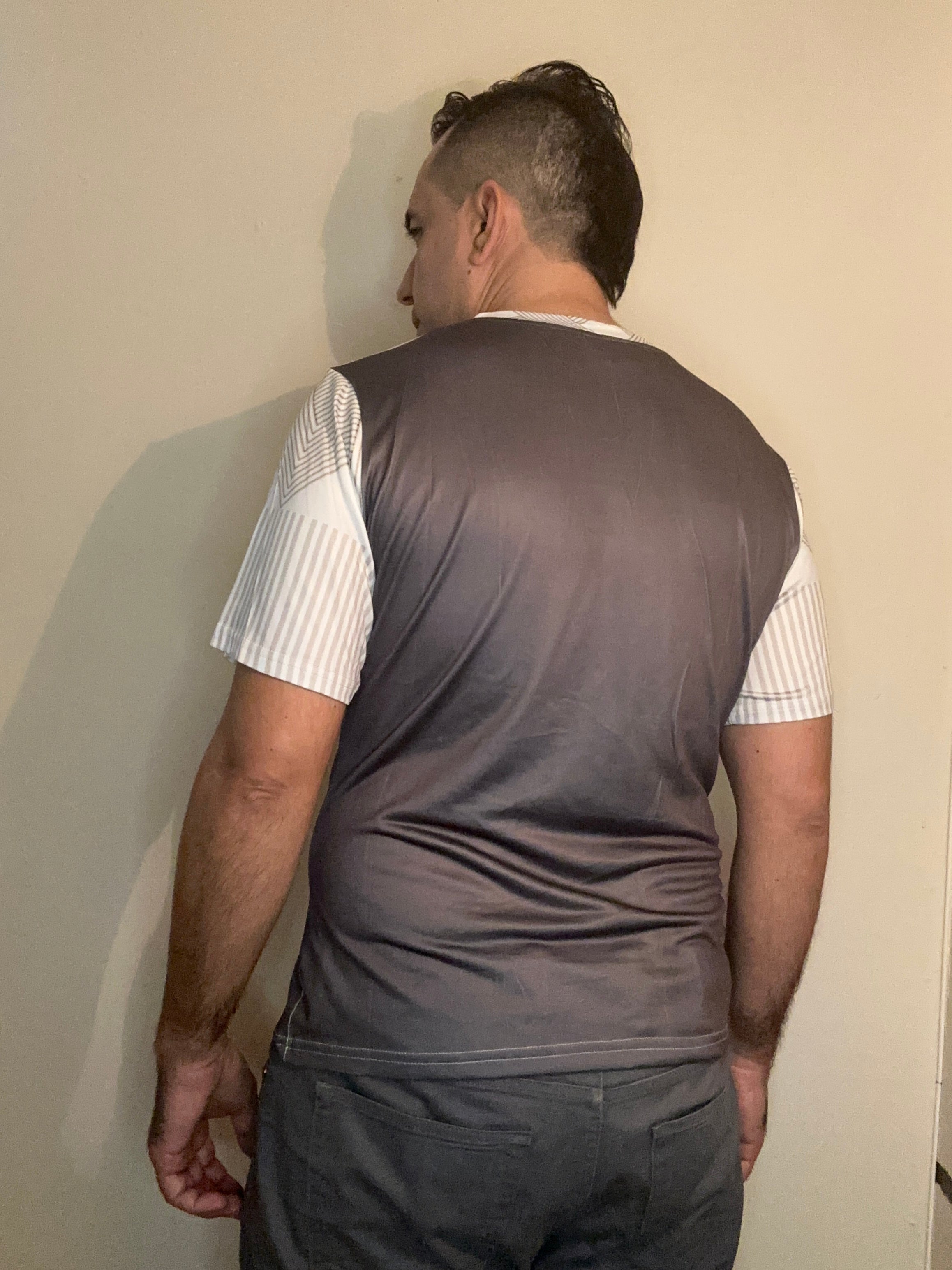 Gray Cube,Style:V-neck,Short sleeve for men