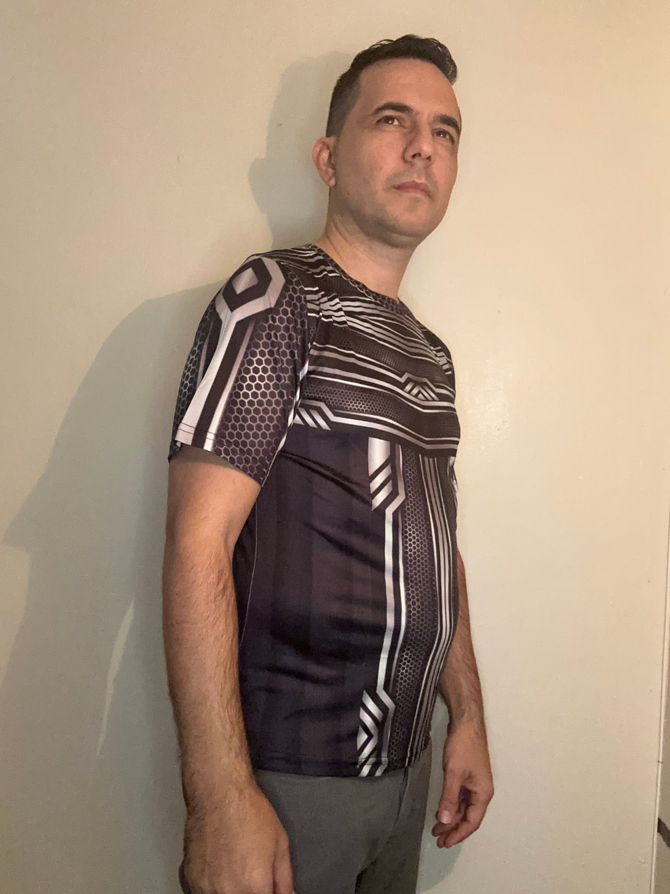 Silver line,O-neck,Short sleeve for men