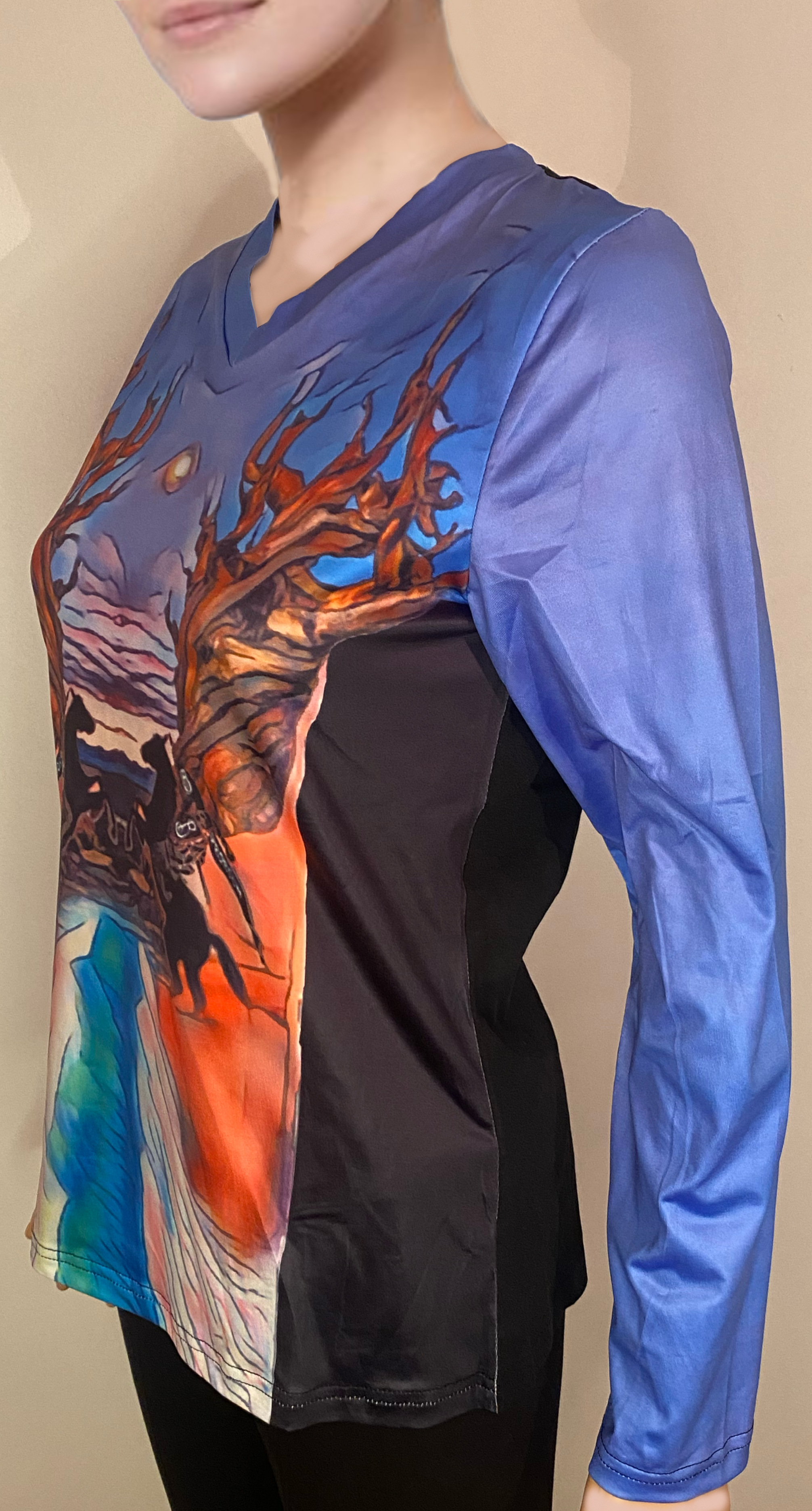 B Lit Clothing Knights Style V-Neck Long Sleeve for Women
