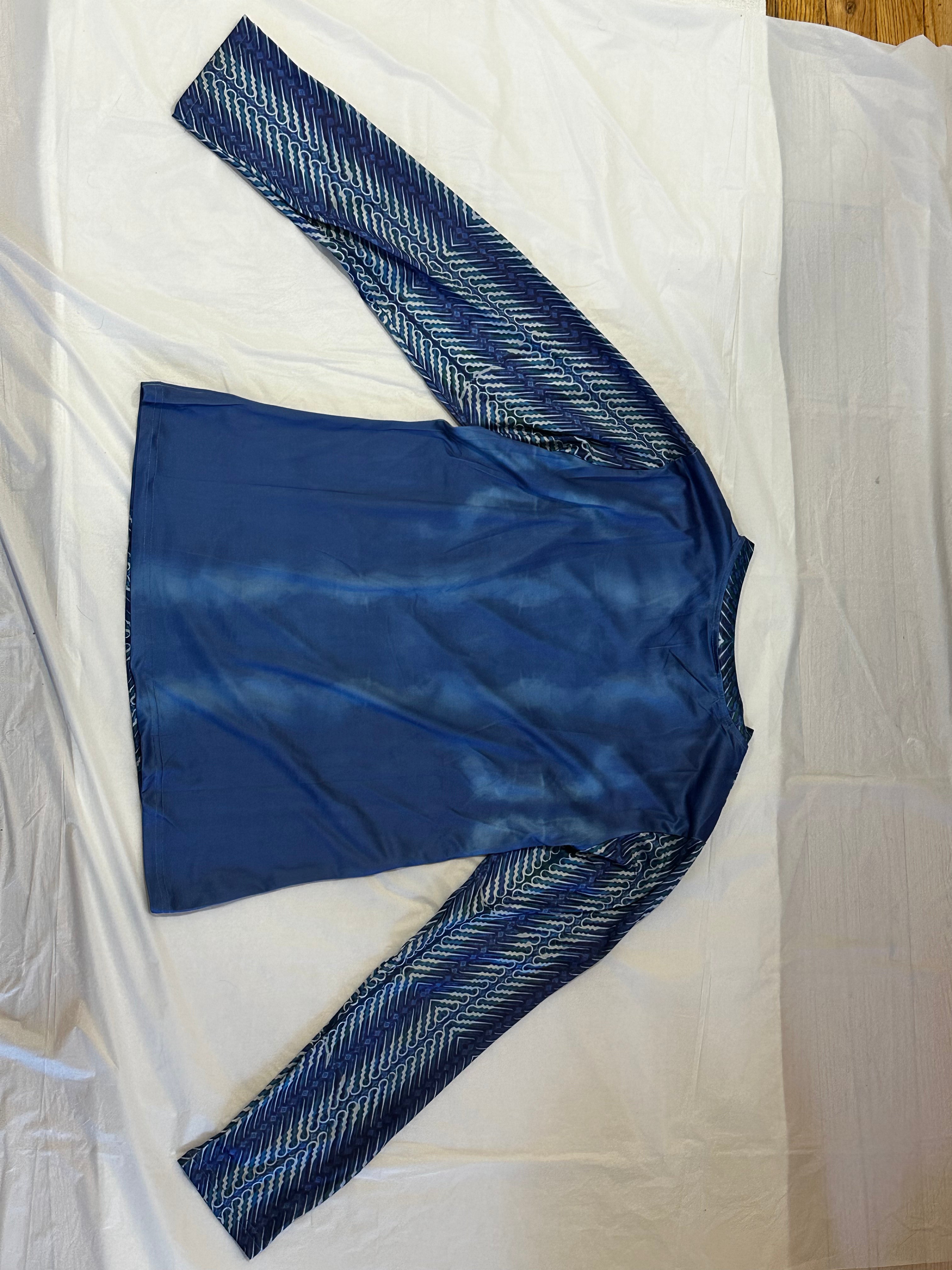 Blue maley,Style:V-neck,Long sleeve for men