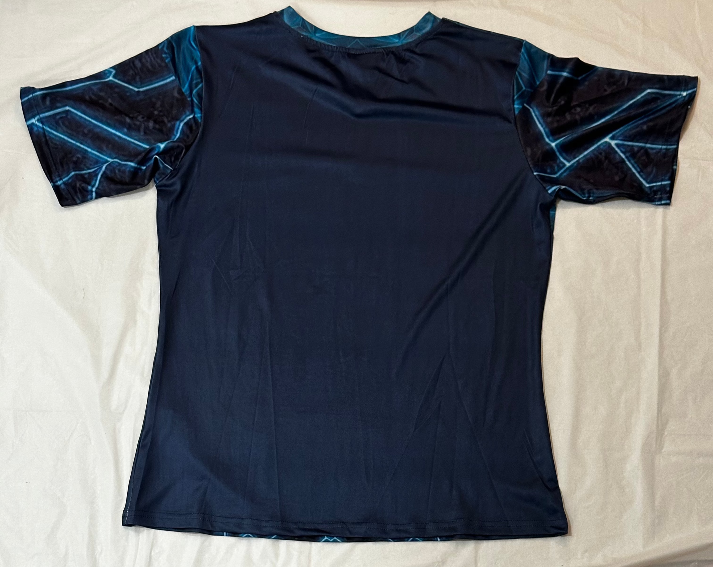 Teal Triangle,V-neck,Short sleeve for men