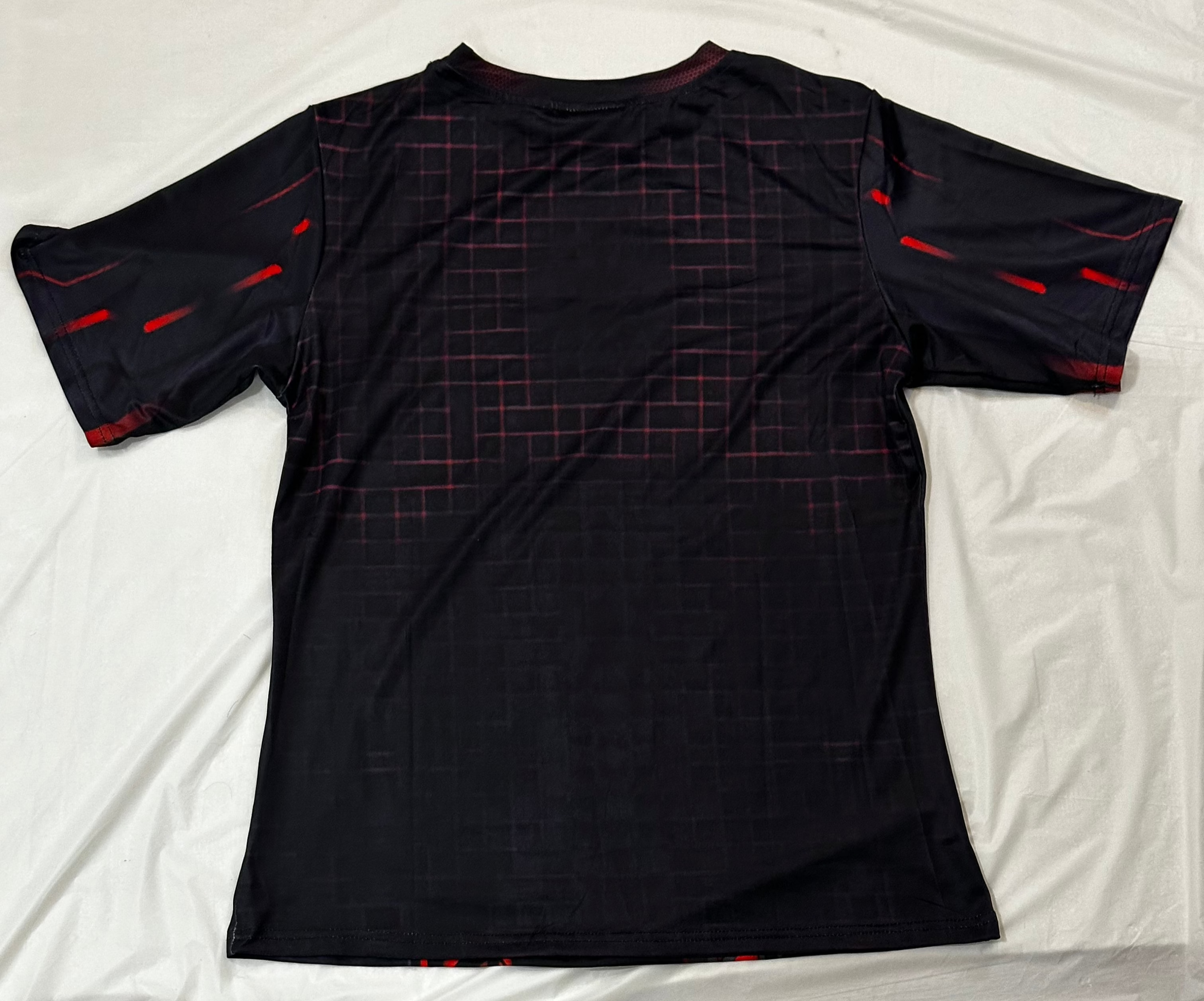 Red techno,O-neck,Short sleeve for men
