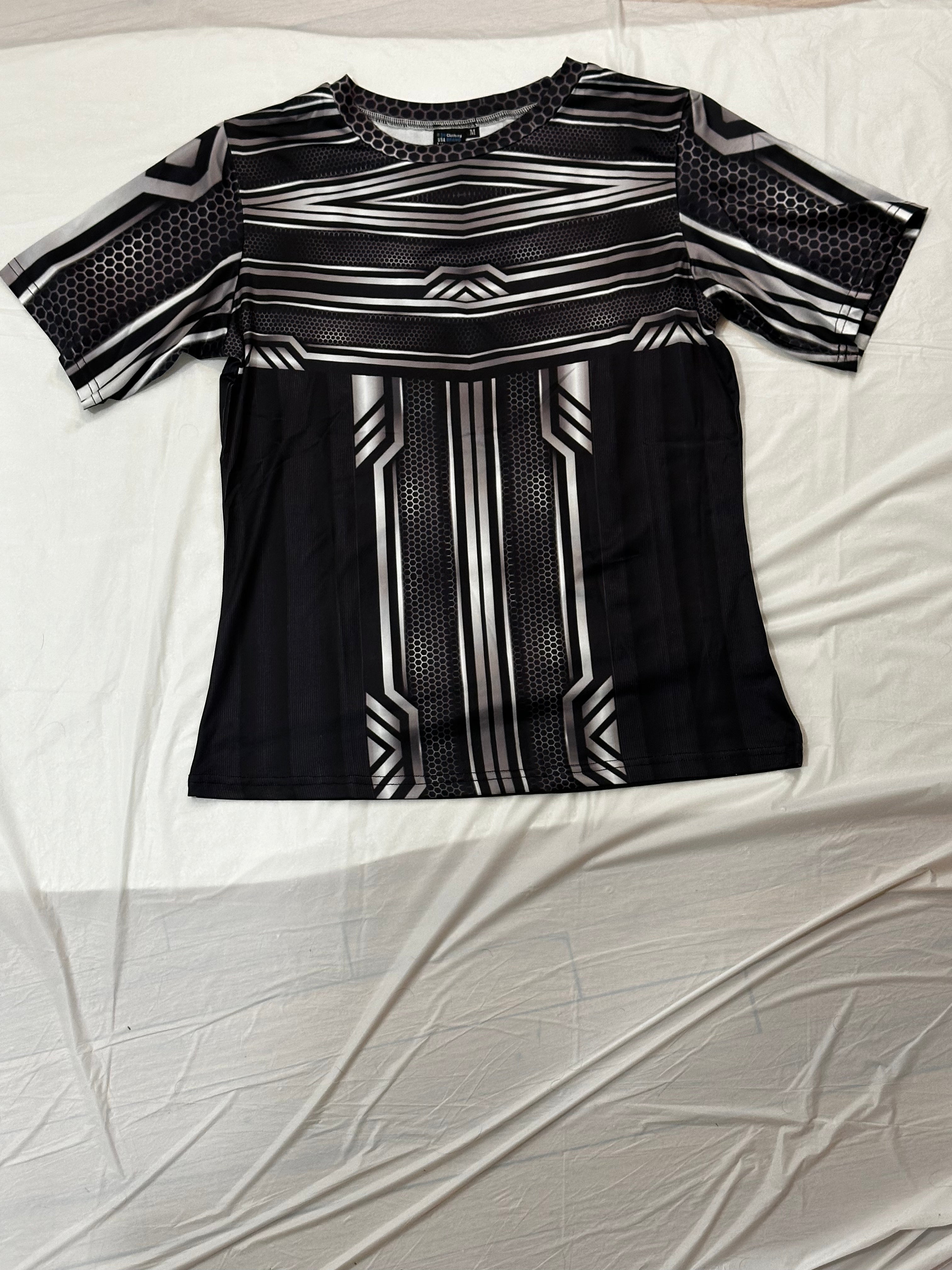 Silver line,O-neck,Short sleeve for men