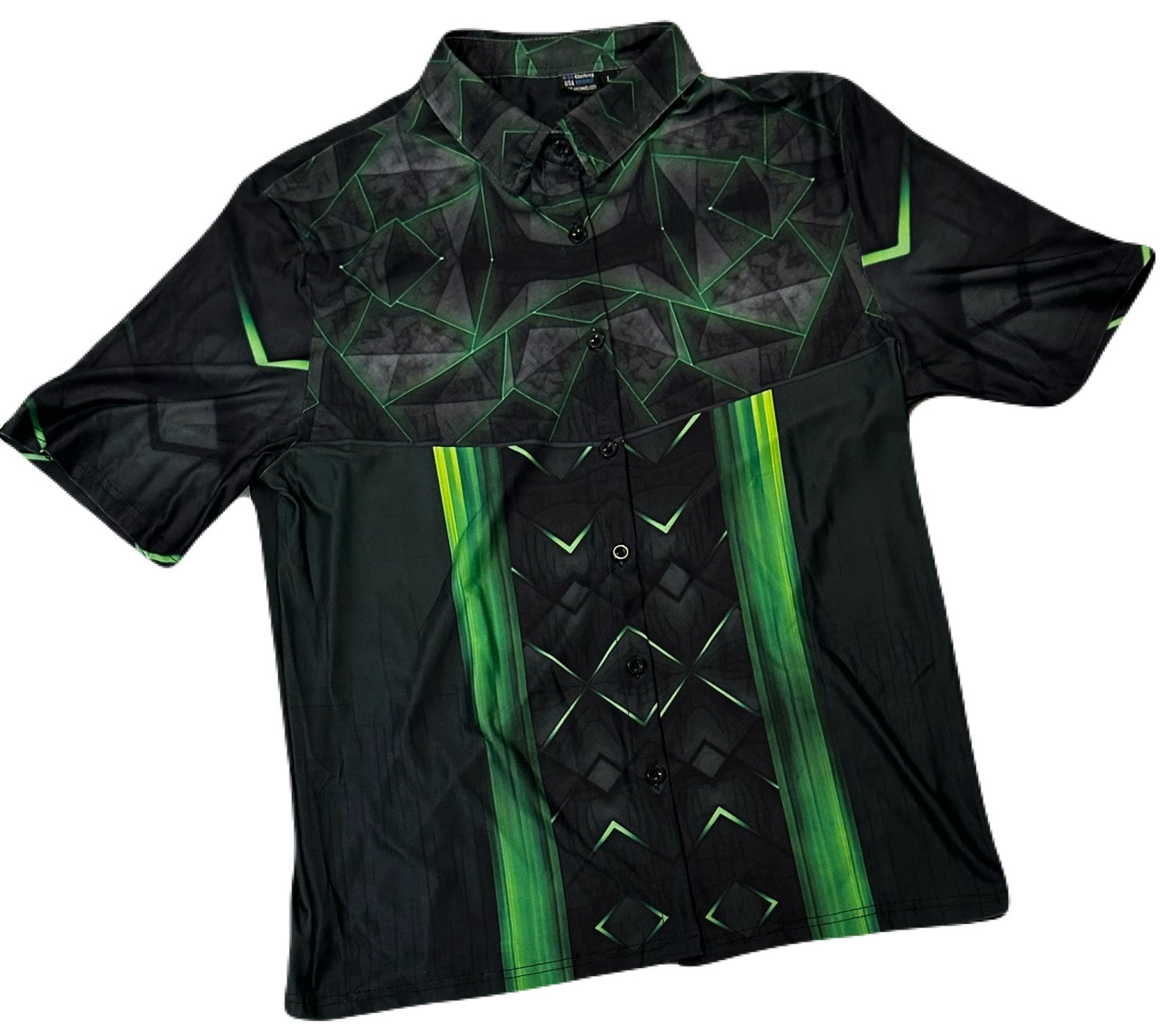 Green triangle,Casual shirt,Short sleeve for men