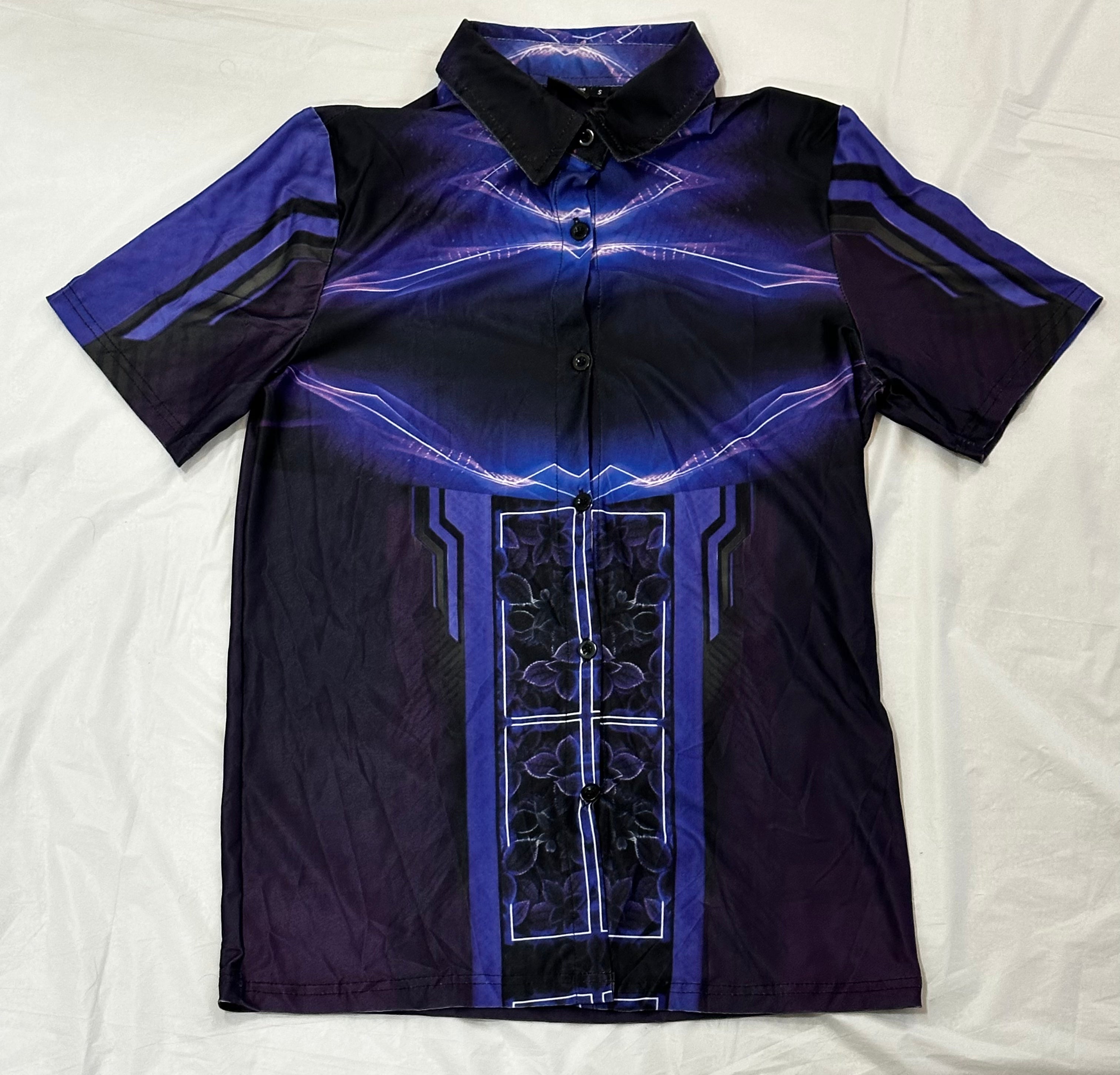 Purple leaf,Casual shirt,Short sleeve for Women