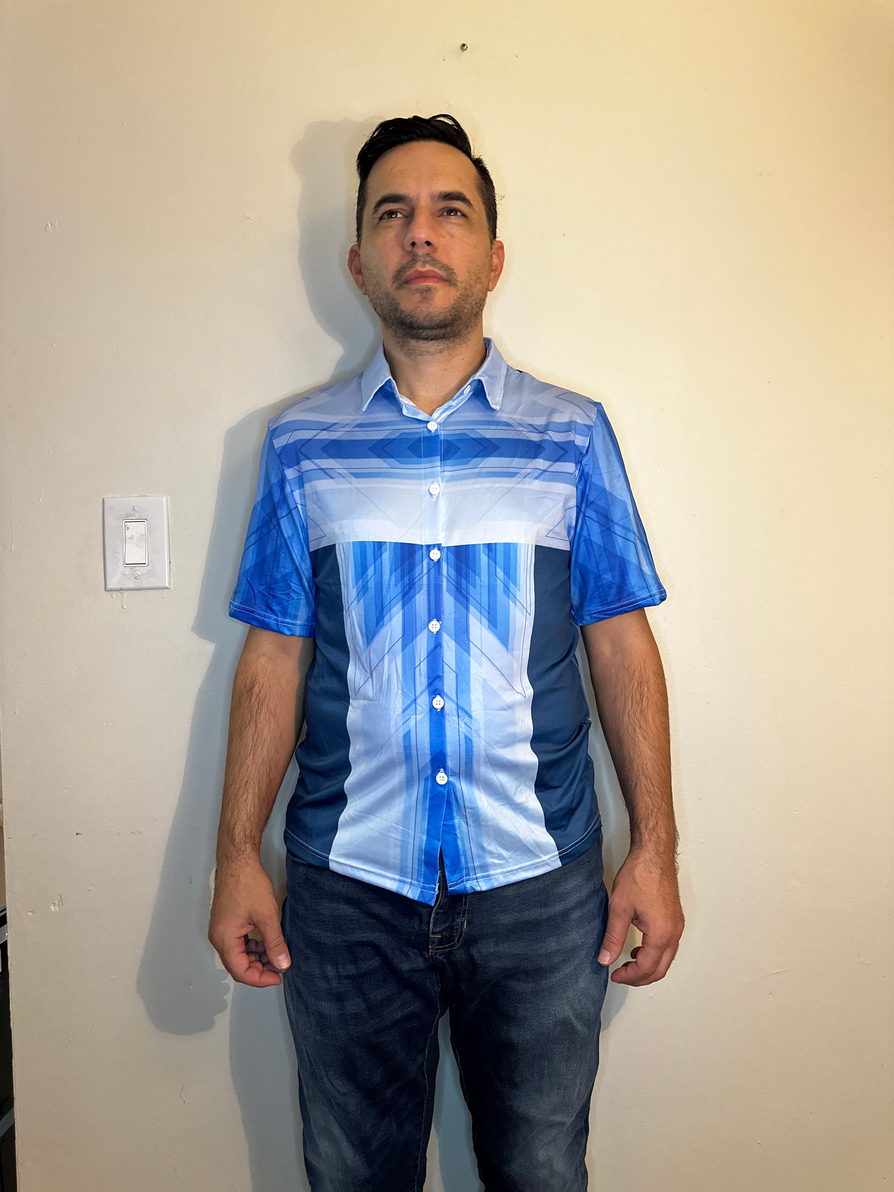 Blue line,Casual shirt,Short sleeve for Men