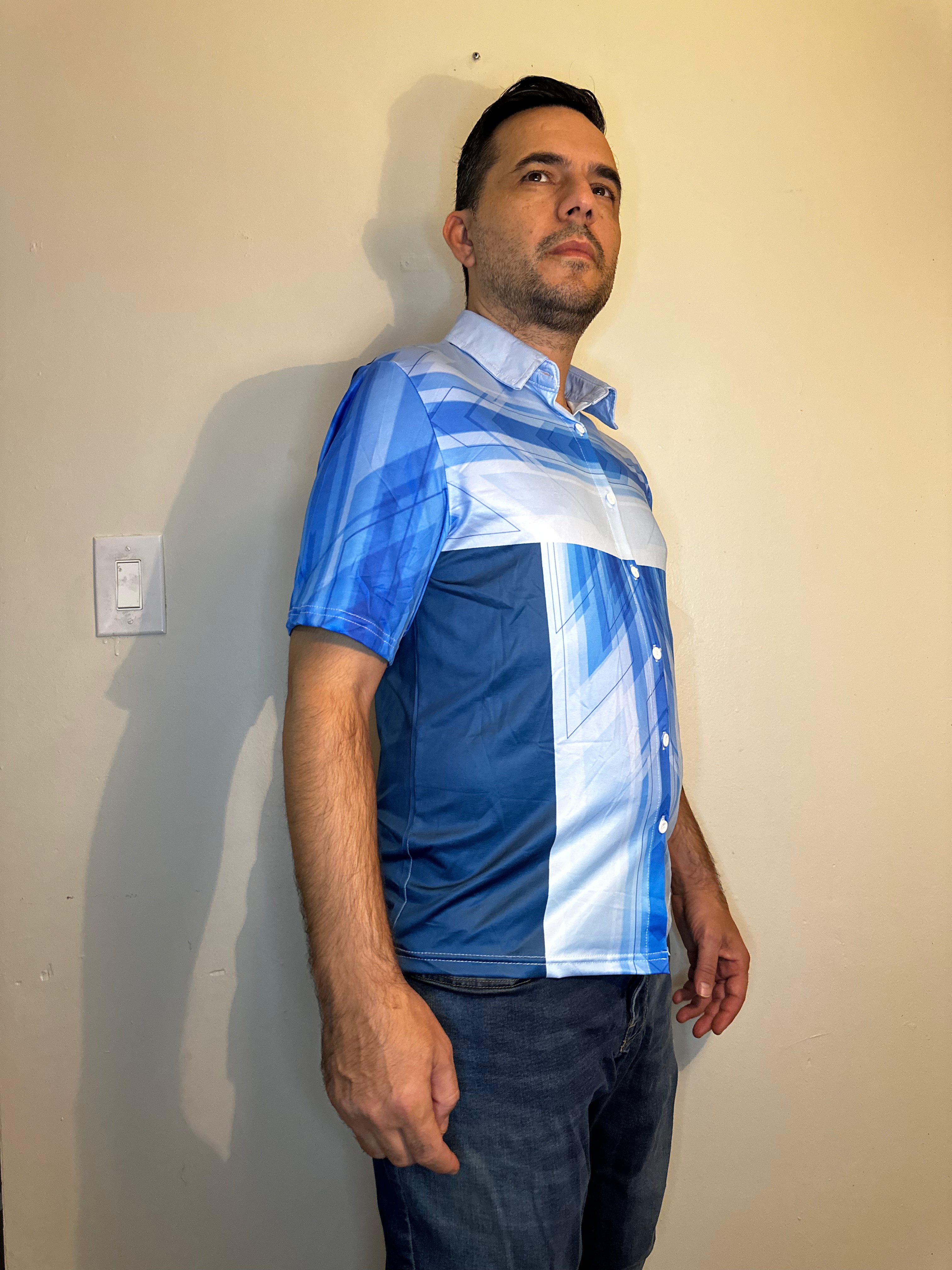 Blue line,Casual shirt,Short sleeve for Men