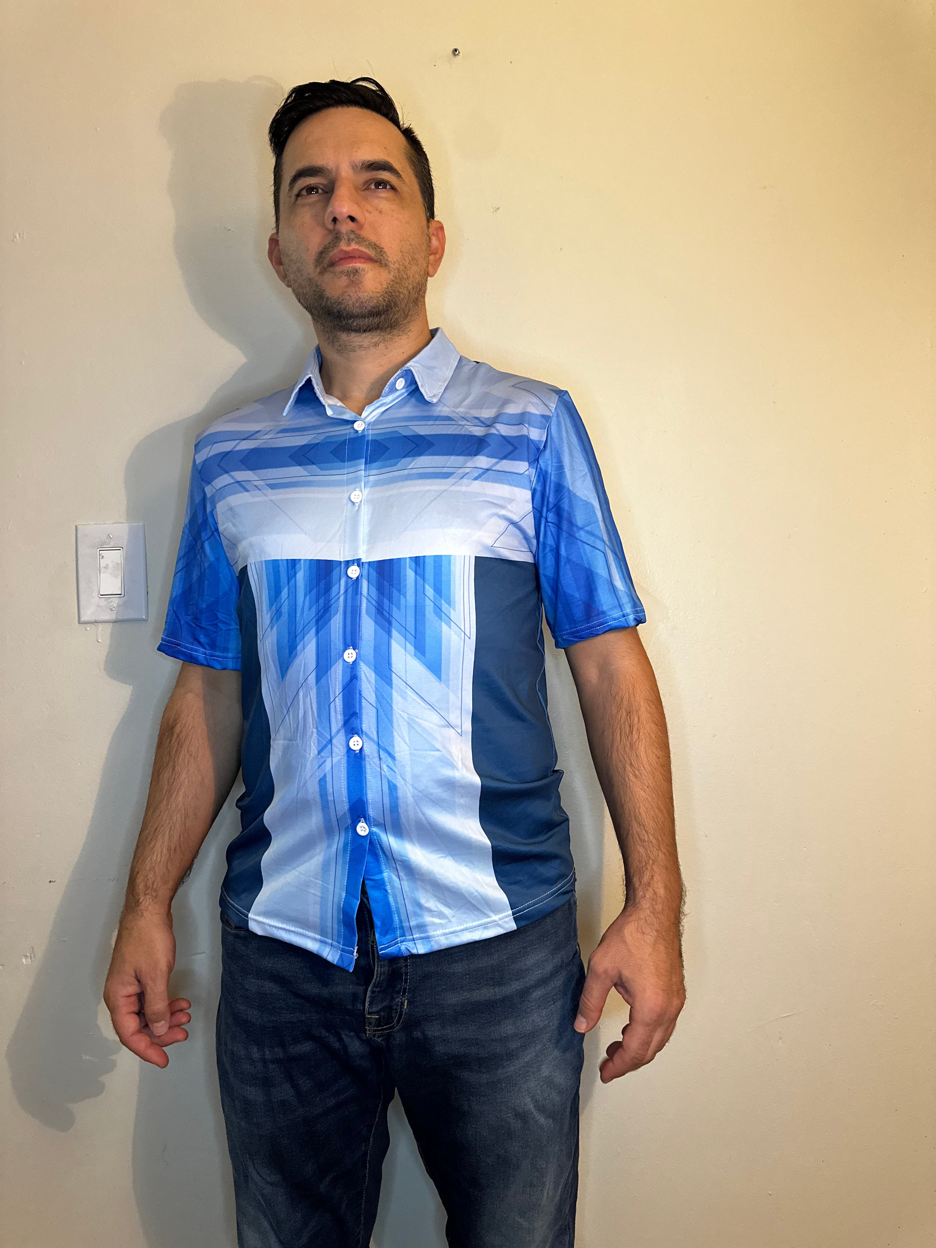 Blue line,Casual shirt,Short sleeve for Men