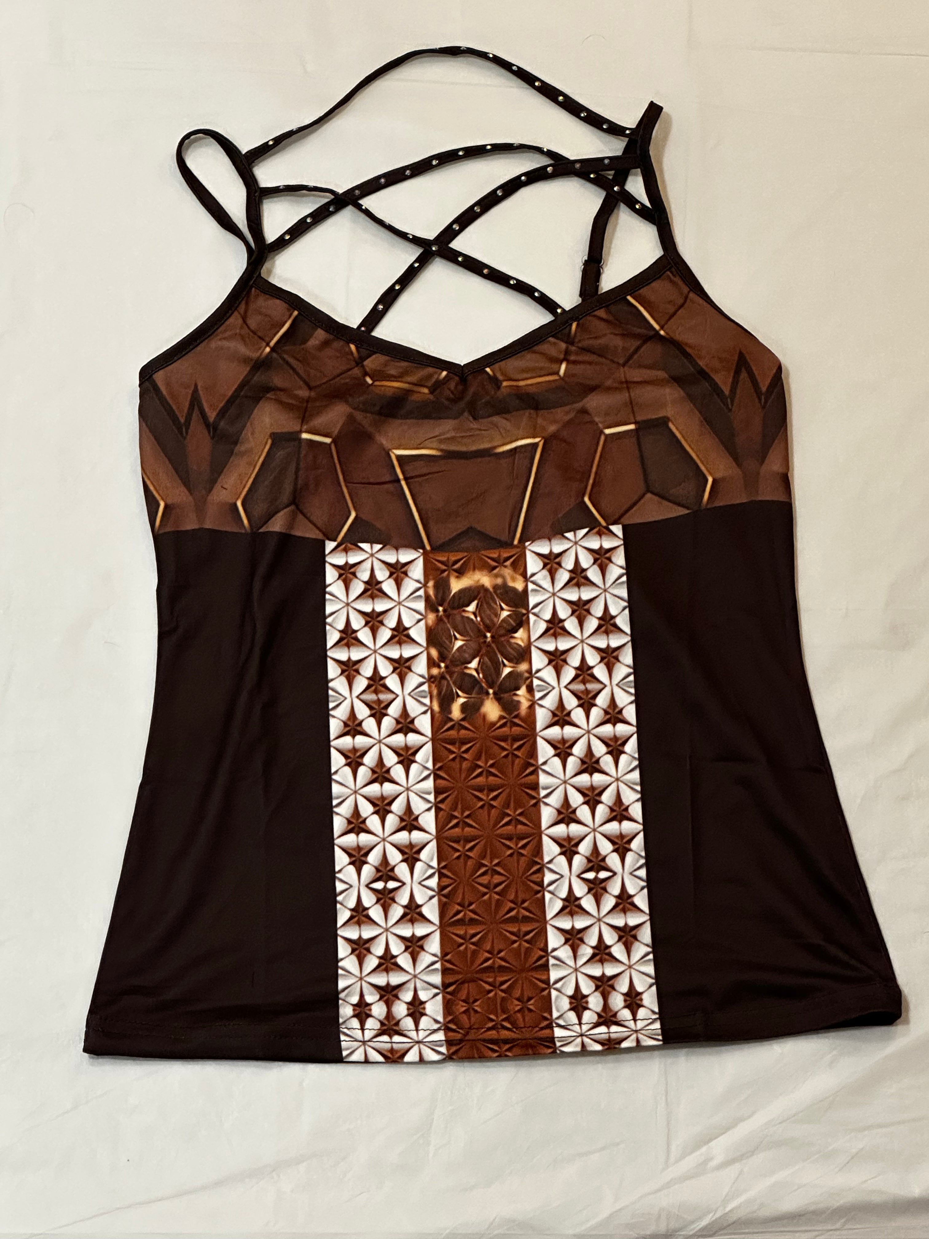 Gold Cube Style Tank top for Women