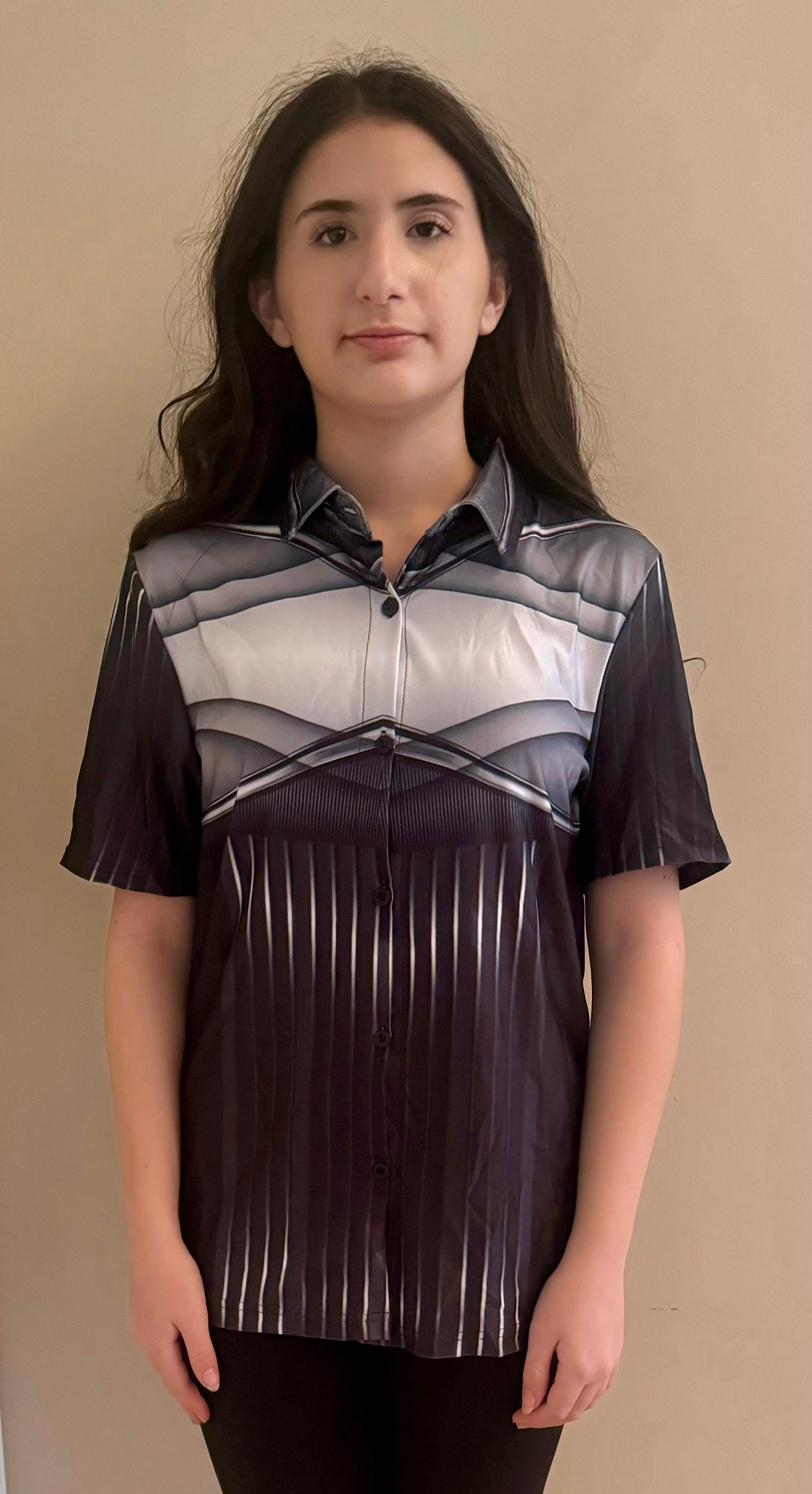 Silver 3D,Casual shirt,Short sleeve for Women