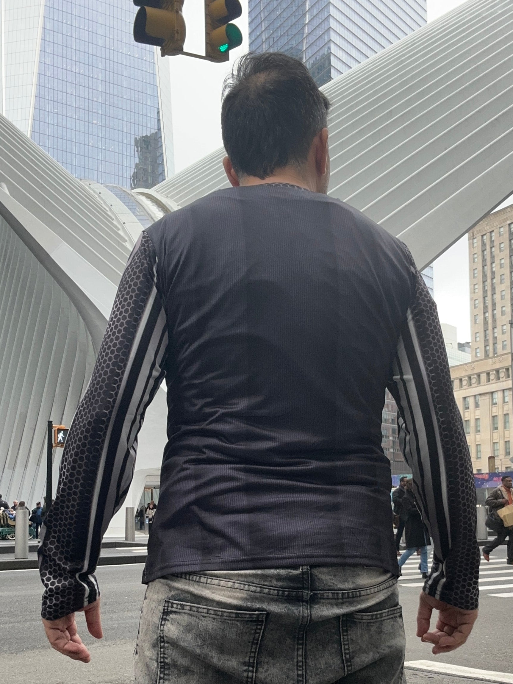Silver line,O-neck,Long sleeve for men