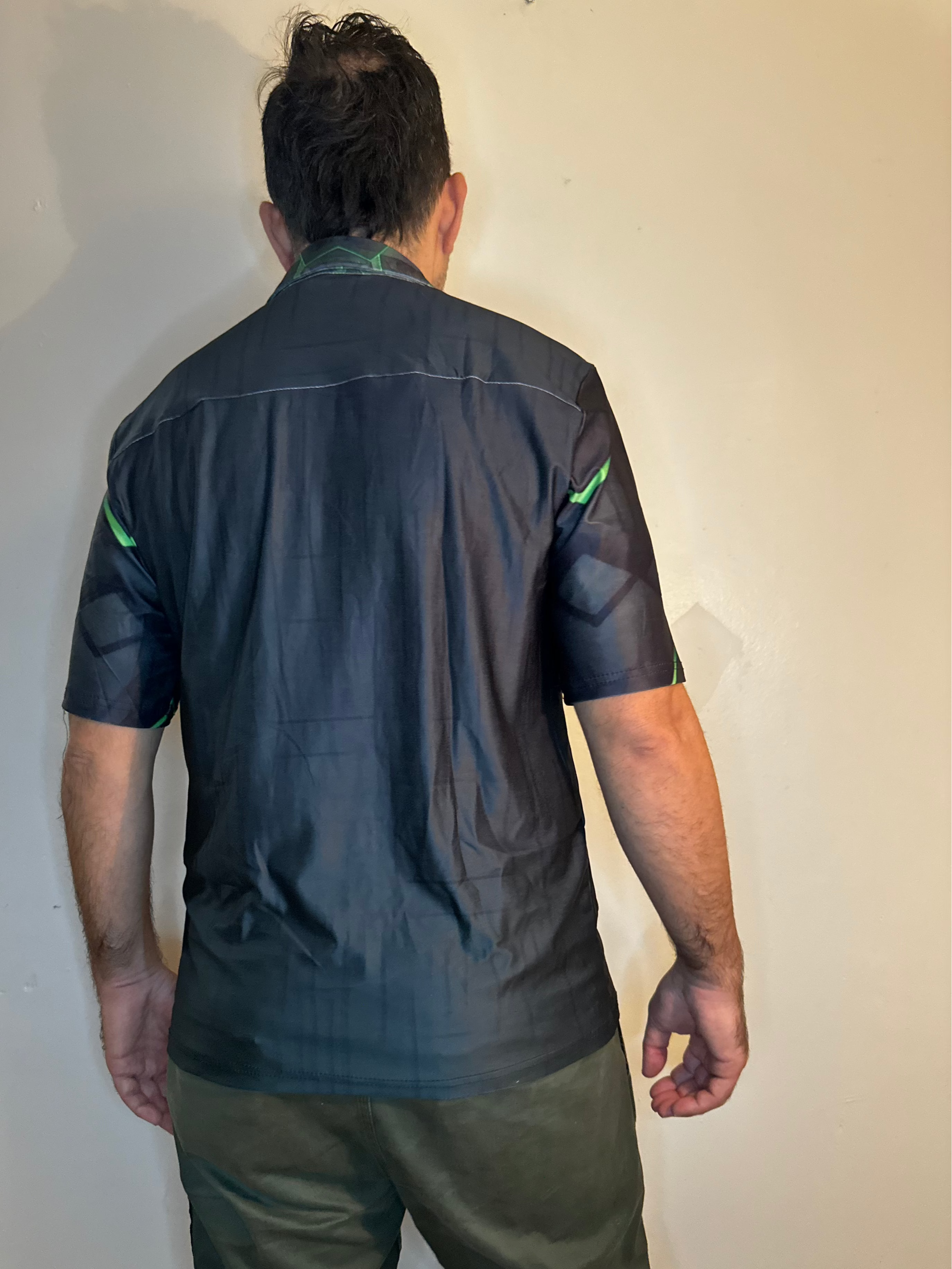 Green triangle,Casual shirt,Short sleeve for men