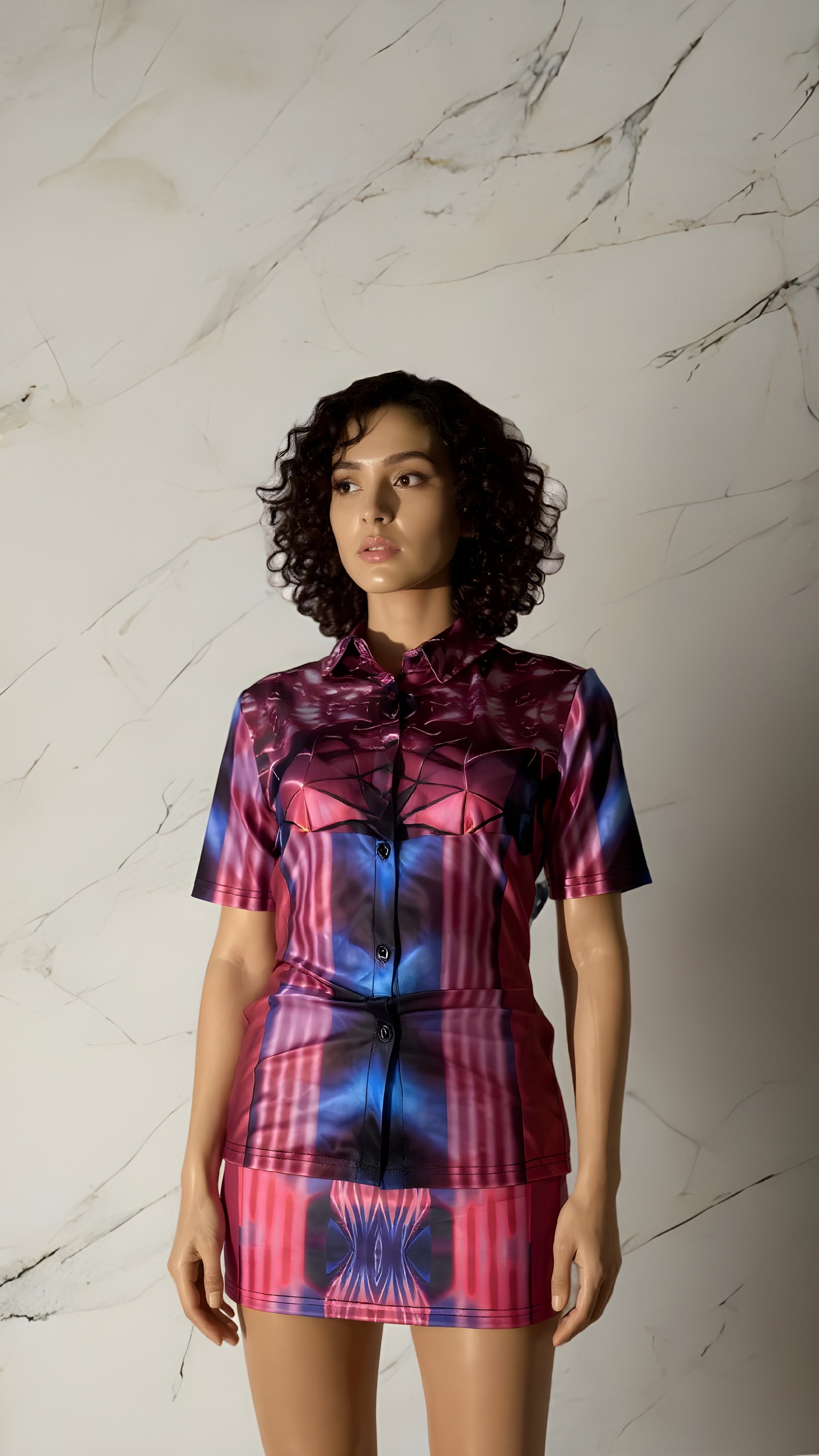 Pink Power,Vibrant Geometric Women&