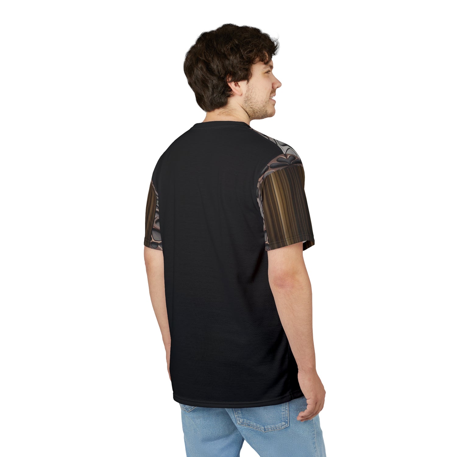 French polish,Stylish Unisex Cut &amp; Sew Tee, Abstract Graphic T-Shirt, Casual Wear, Unique Art Shirt, Trendy Outfit, Elevated Everyday Tee