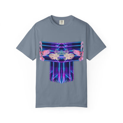 pink robin Hawaii flowers,Unisex Garment-Dyed T-shirt