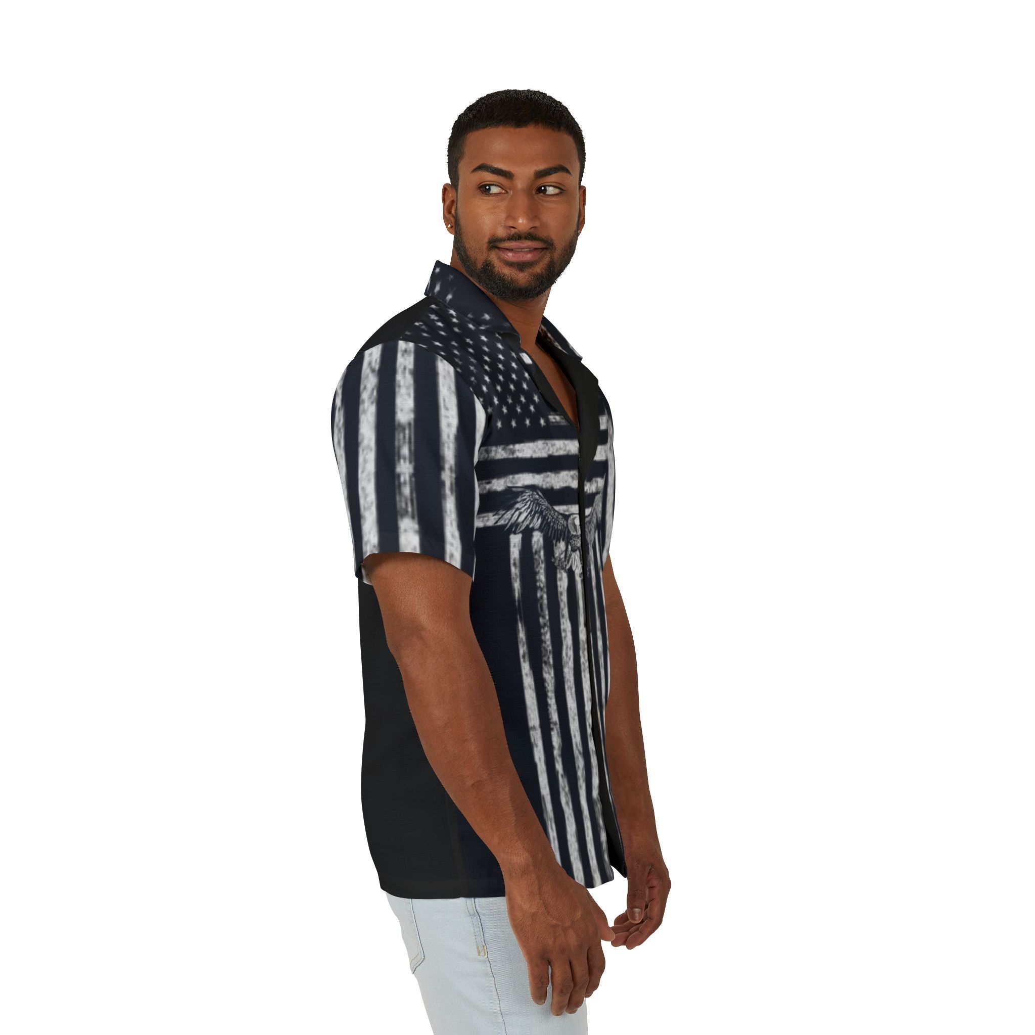 Camp Shirt USA Flag Men&