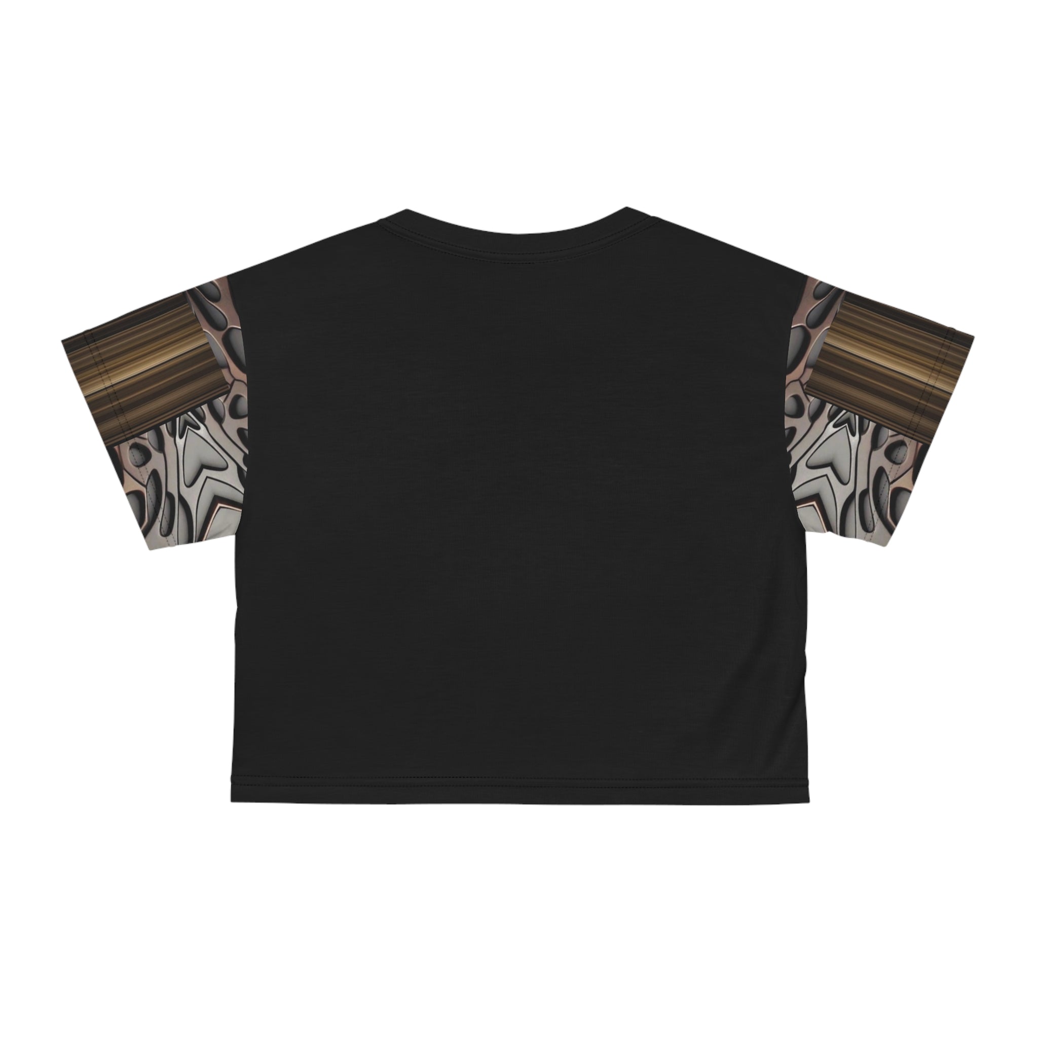 French polish,Chic Abstract Crop Tee, Artful Casual Top, Trendy Summer Tee, Unique Statement Shirt, Monochrome Modern Style, Gift for Fashion Lovers