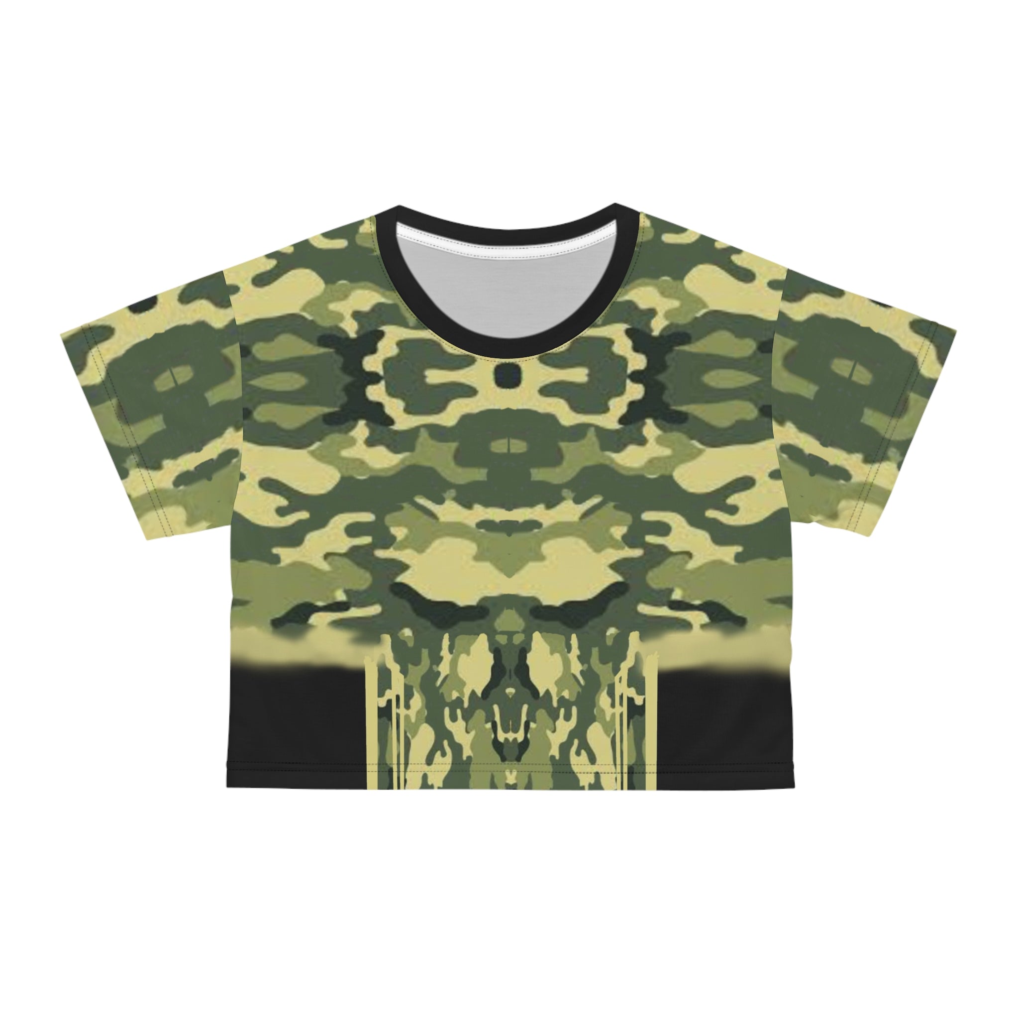 Army for women crop,Crop Tee (AOP)