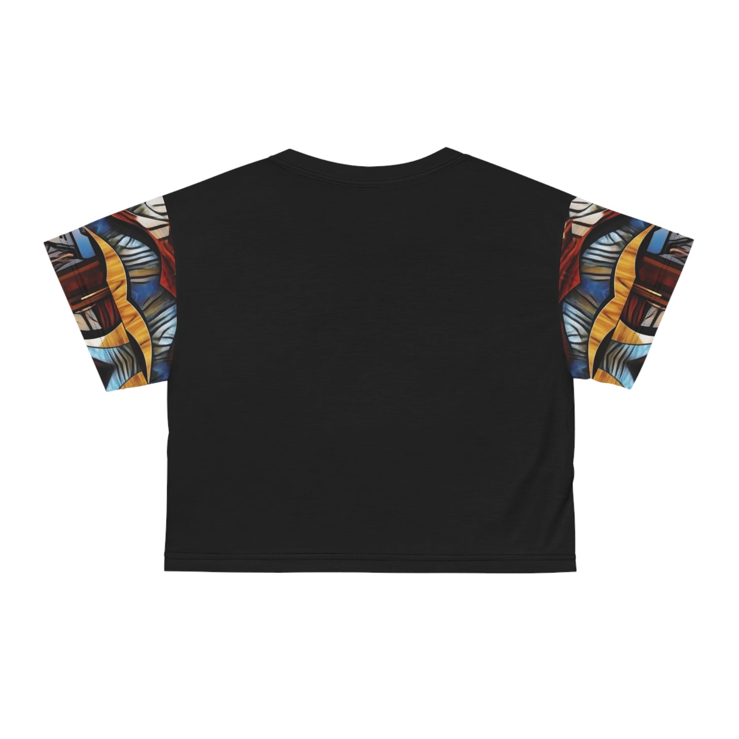 Crop Tee Art Deco with Wood Design