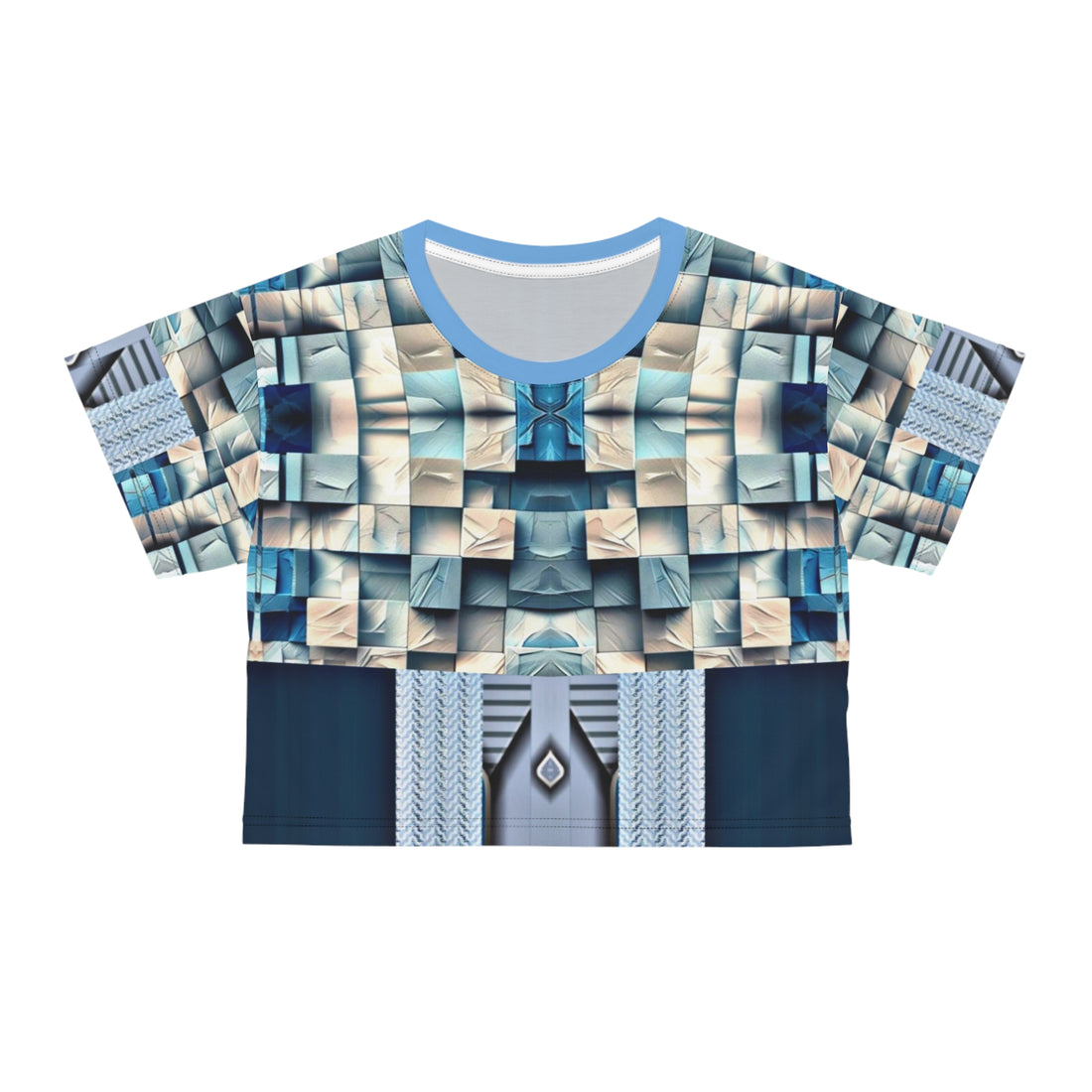 Blue stone,Artistic Crop Tee, Trendy Fashion Top, Unique Summer Shirt, Stylish Graphic Tee, Perfect Gift for Her