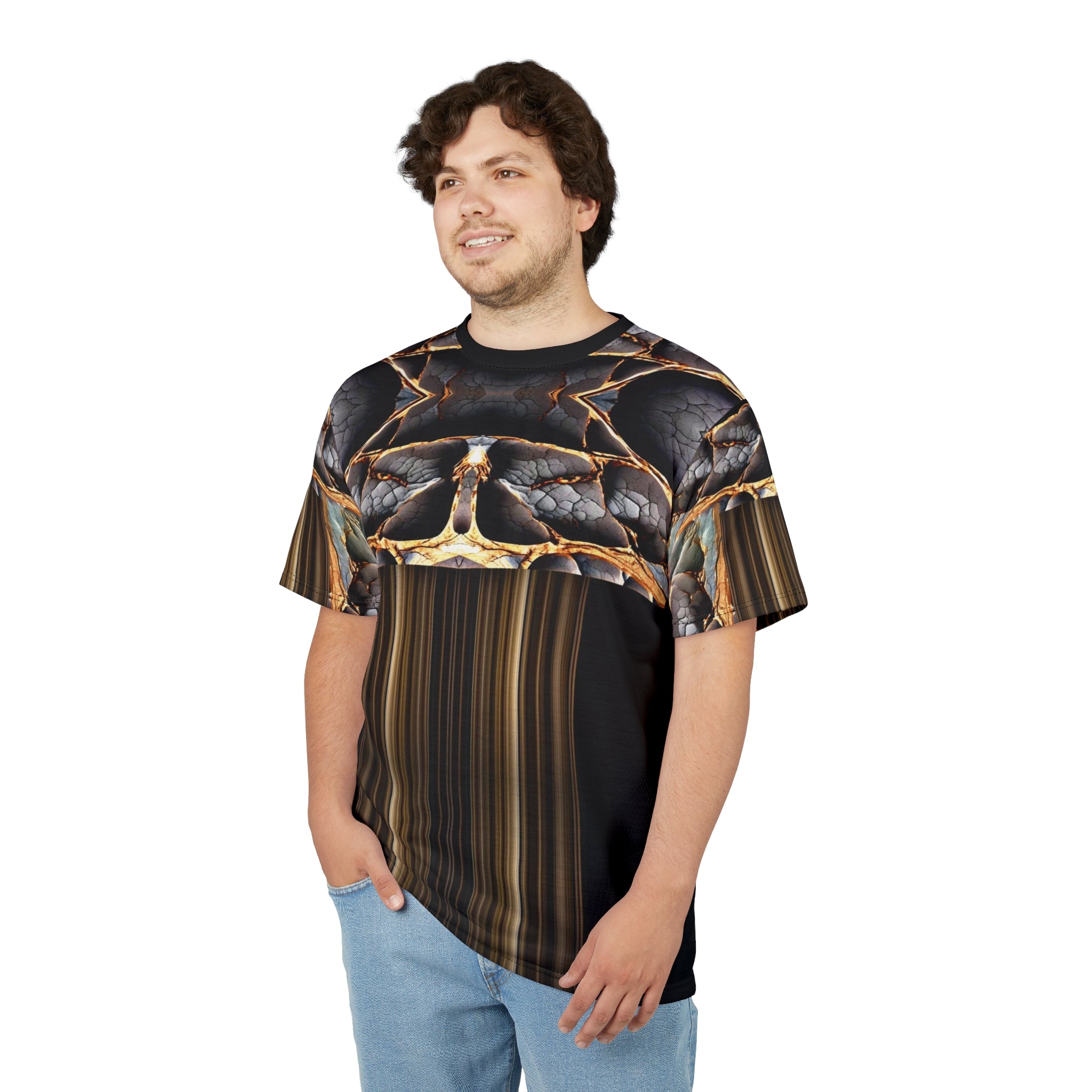 Broken stone,Abstract Art Unisex Tee, Artistic T-Shirt, Graphic Top, Unique Casual Wear, Gift for Art Lovers, Trendy All-Over Print Shirt