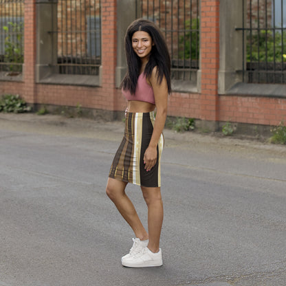 Gold.Chic Women’s Mid-Waist Pencil Skirt, Stylish Office Wear, Casual Evening Outfit, Trendy Fashion Piece, Unique Gift Idea