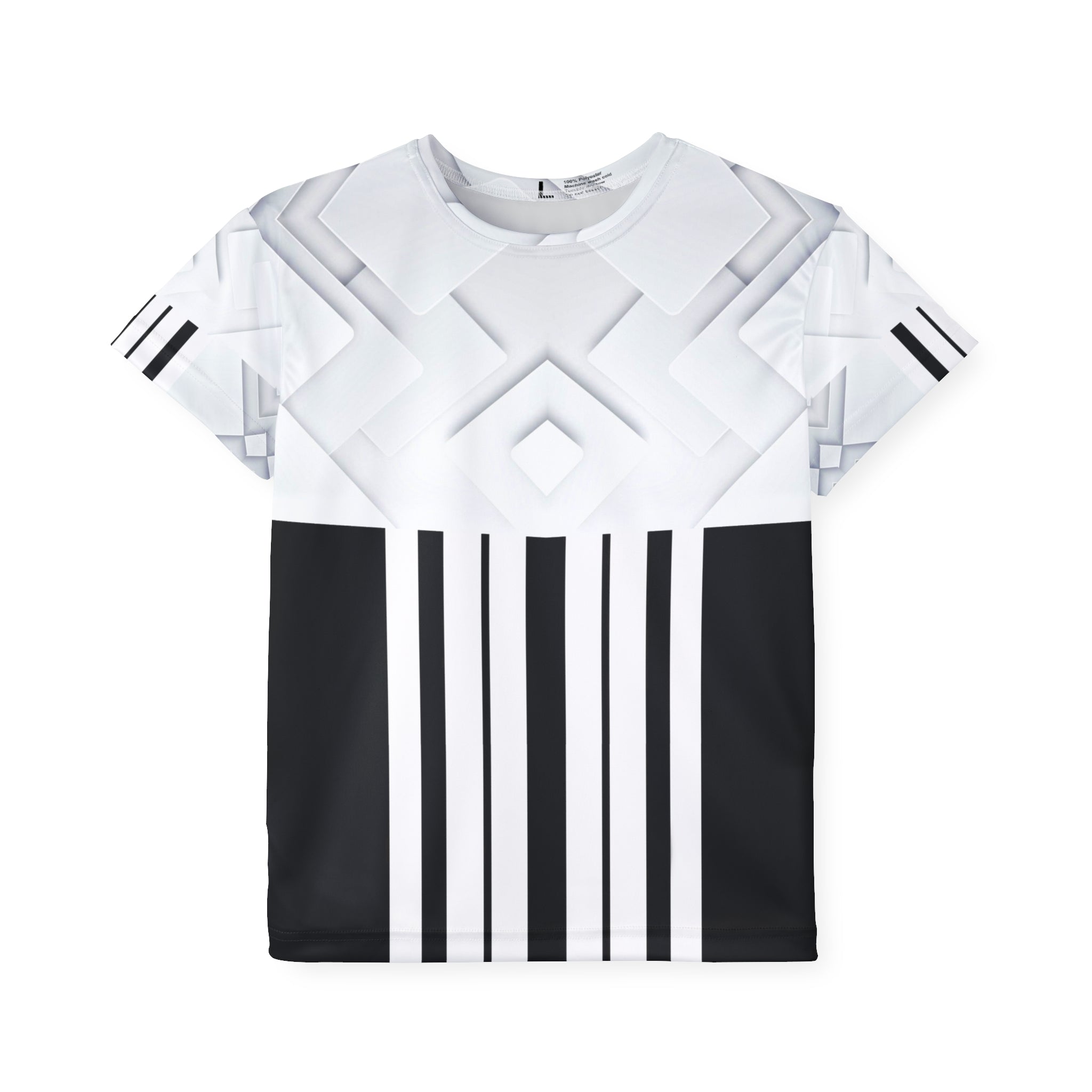 White Cube,Stylish Kids Sports Jersey, Youth Athletic Shirt, Team Spirit Wear, Outdoor Play Clothes, Ideal for Sports Events &amp; Birthdays