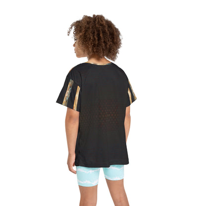 Kids Sports Jersey - Brown Marble Print