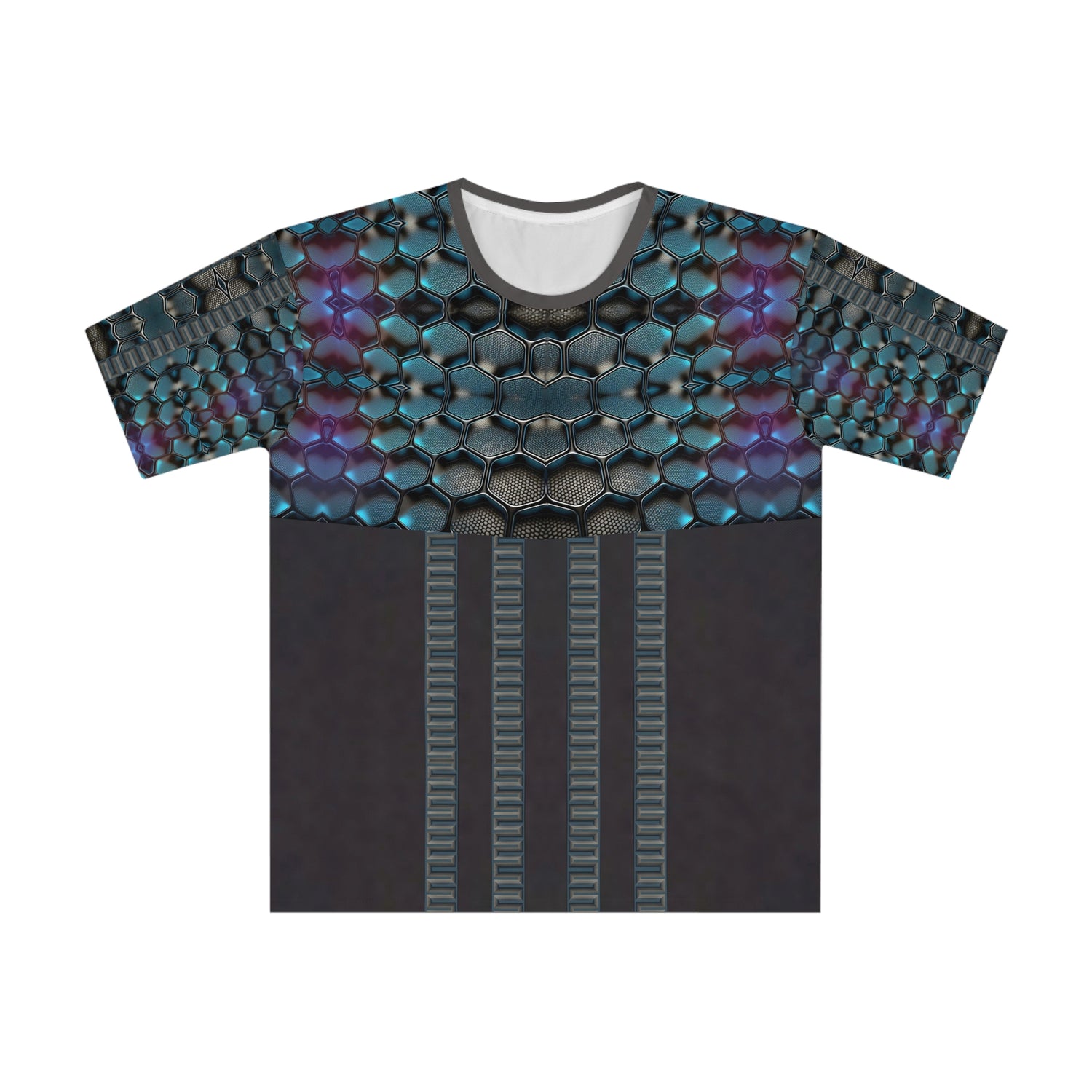 Teal hexagon.Men&