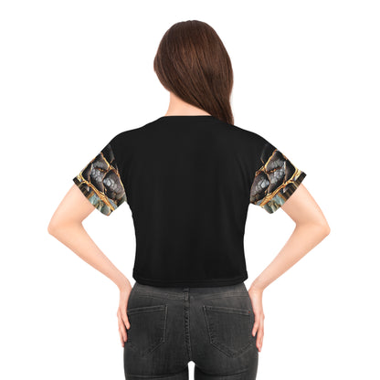 broken stone,Stylish Crop Tee - Artful 3D Abstract, Trendy Summer Apparel, Festival Wear, Casual Chic Top, Unique Gift Idea