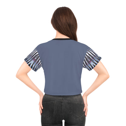 Flash,Stylish Graphic Crop Tee - Trendy AOP Top for Casual Wear, Summer Festivals, Street Style, Unique Gift Idea, Everyday Comfort
