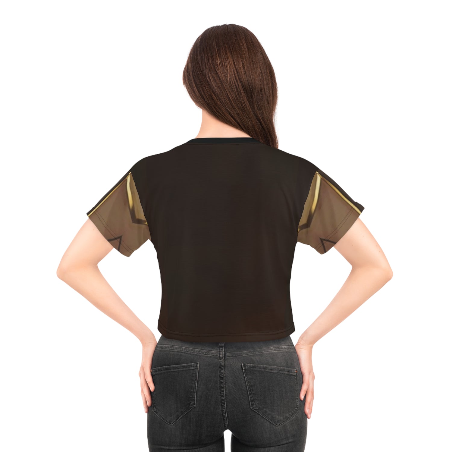 Golden Cube,Crop Tee (AOP)