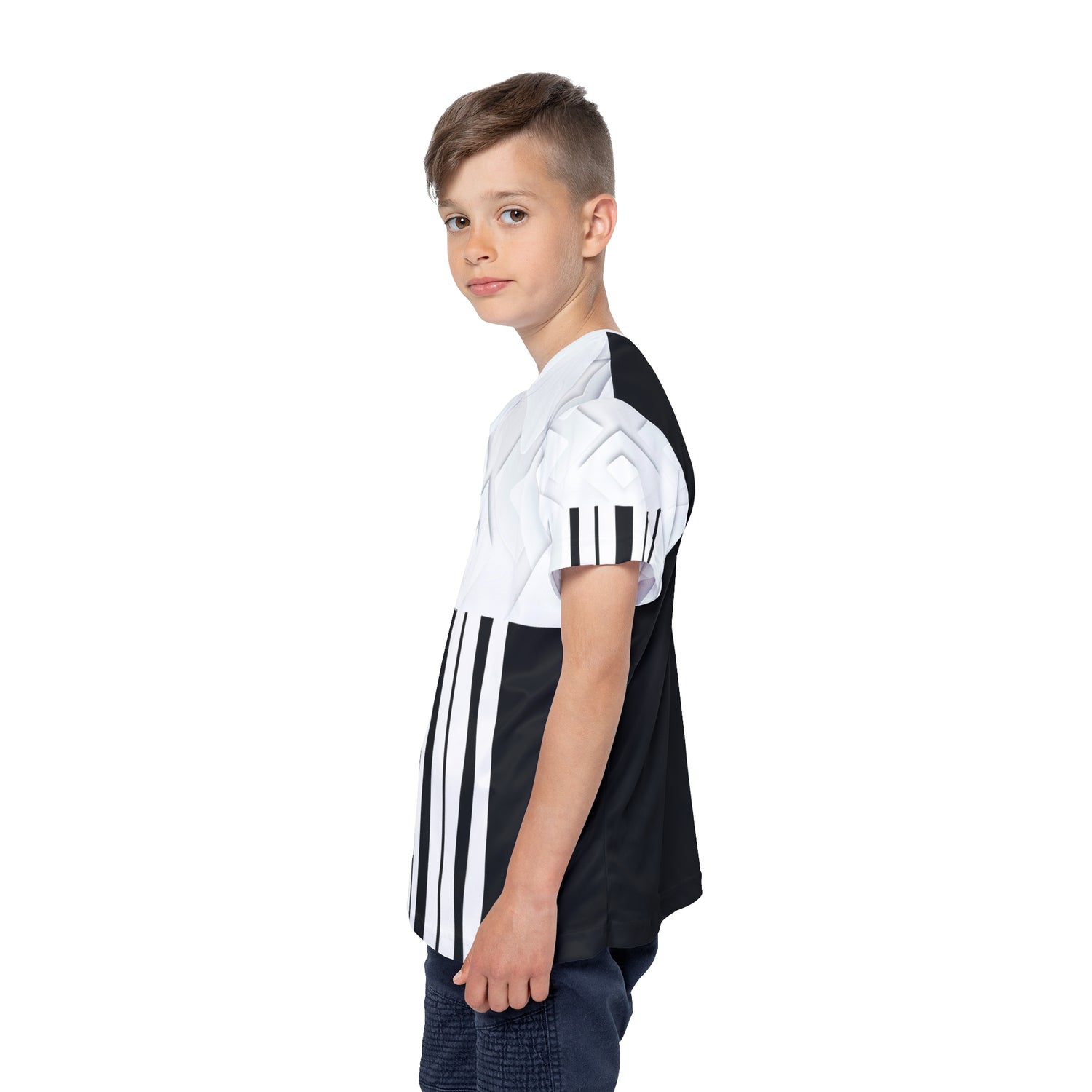 White Cube,Stylish Kids Sports Jersey, Youth Athletic Shirt, Team Spirit Wear, Outdoor Play Clothes, Ideal for Sports Events &amp; Birthdays