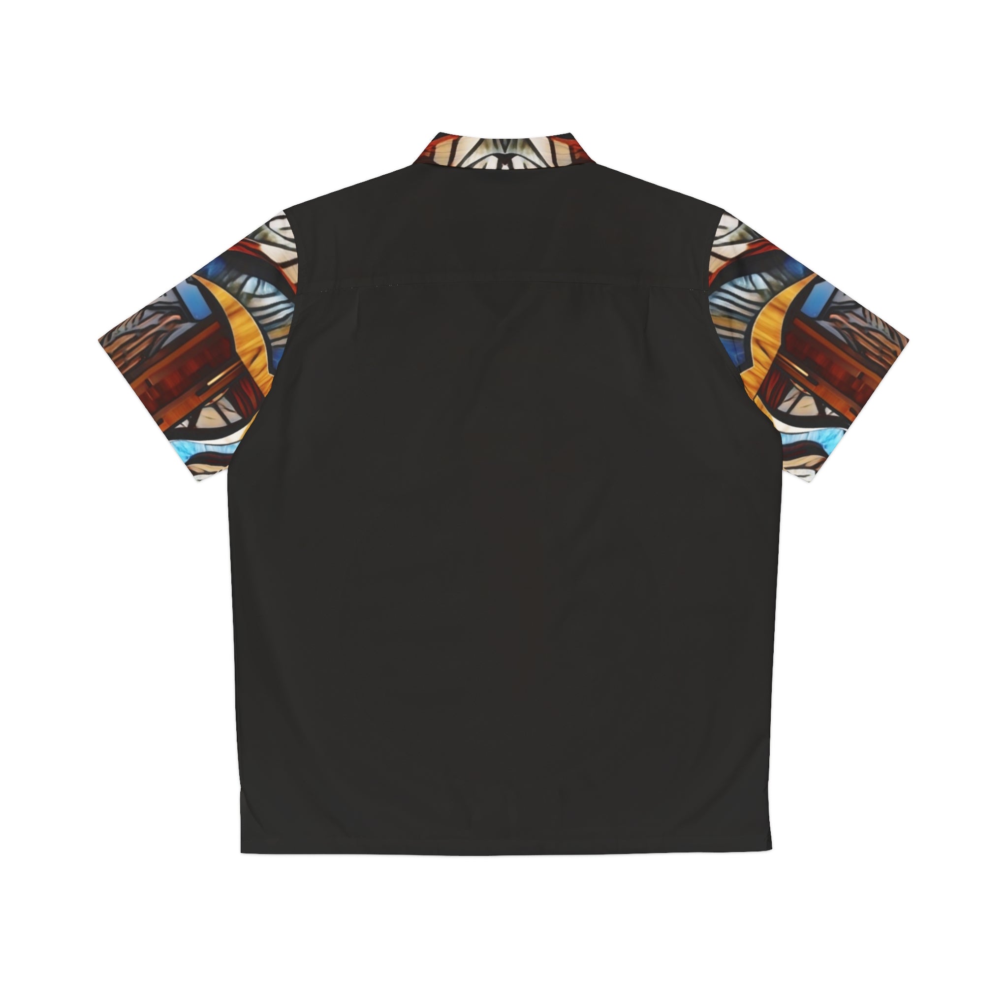 Art deco with wood design ,Hawaiian Shirt Men&