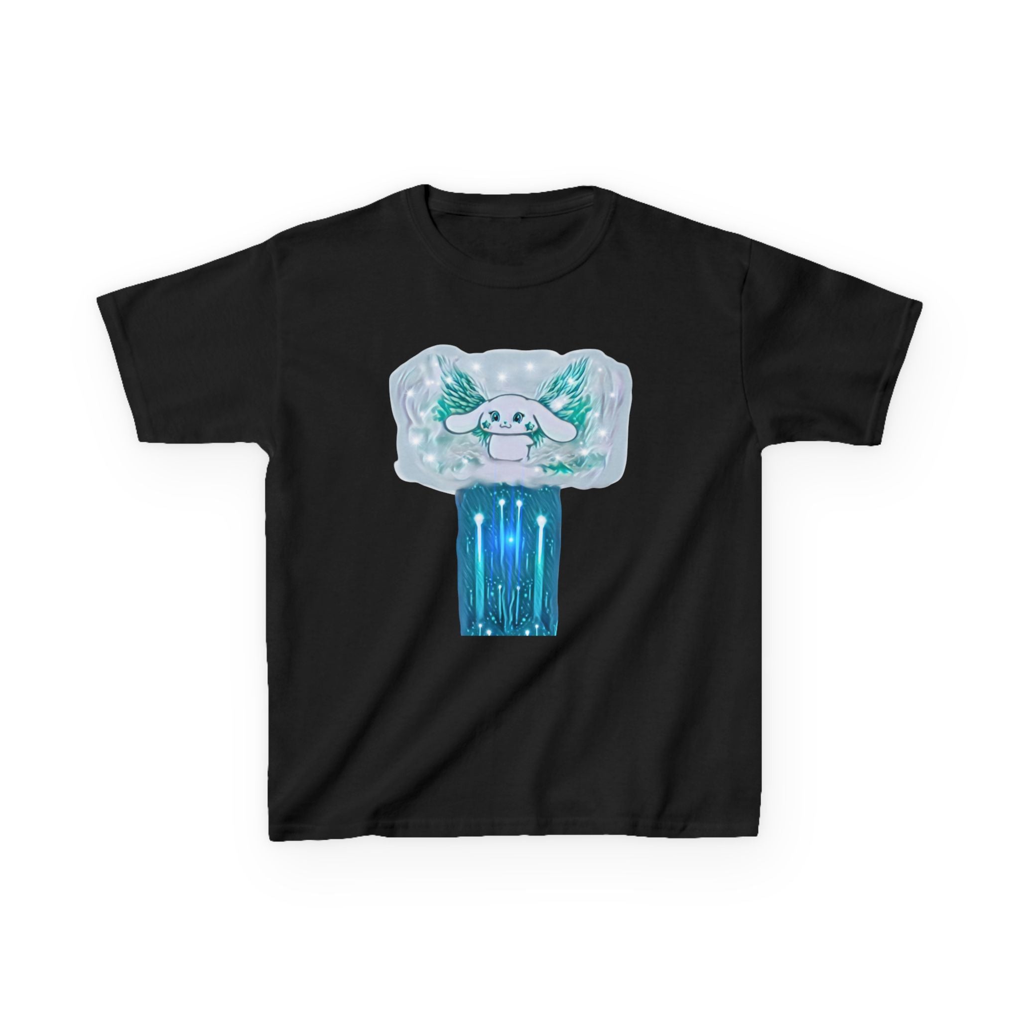 Sky the bunny,Cute Kids Tee, Turtle Graphic T-Shirt, Fun Summer Outfit, Children&