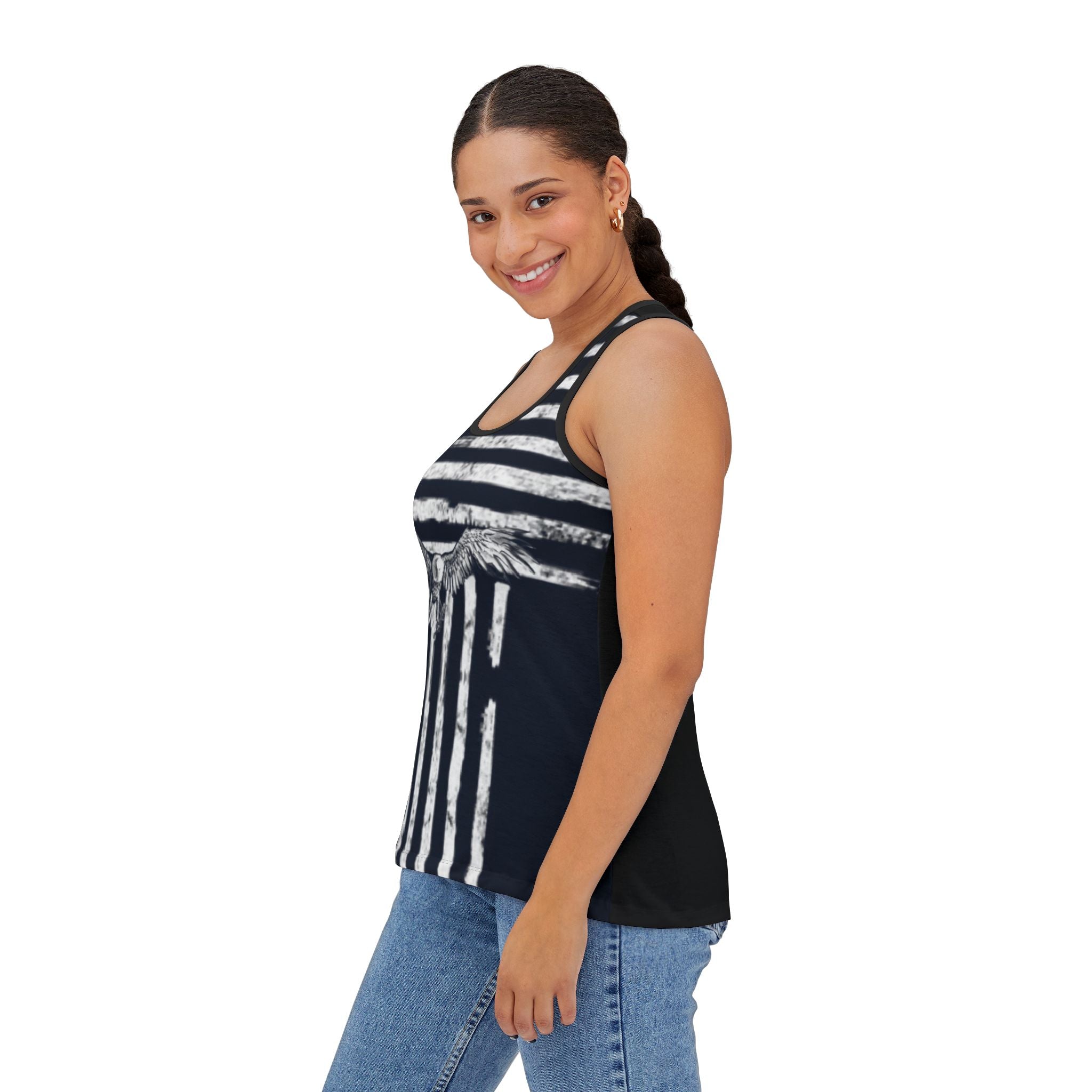 Tank Top - USA Flag Design for Patriotic Women