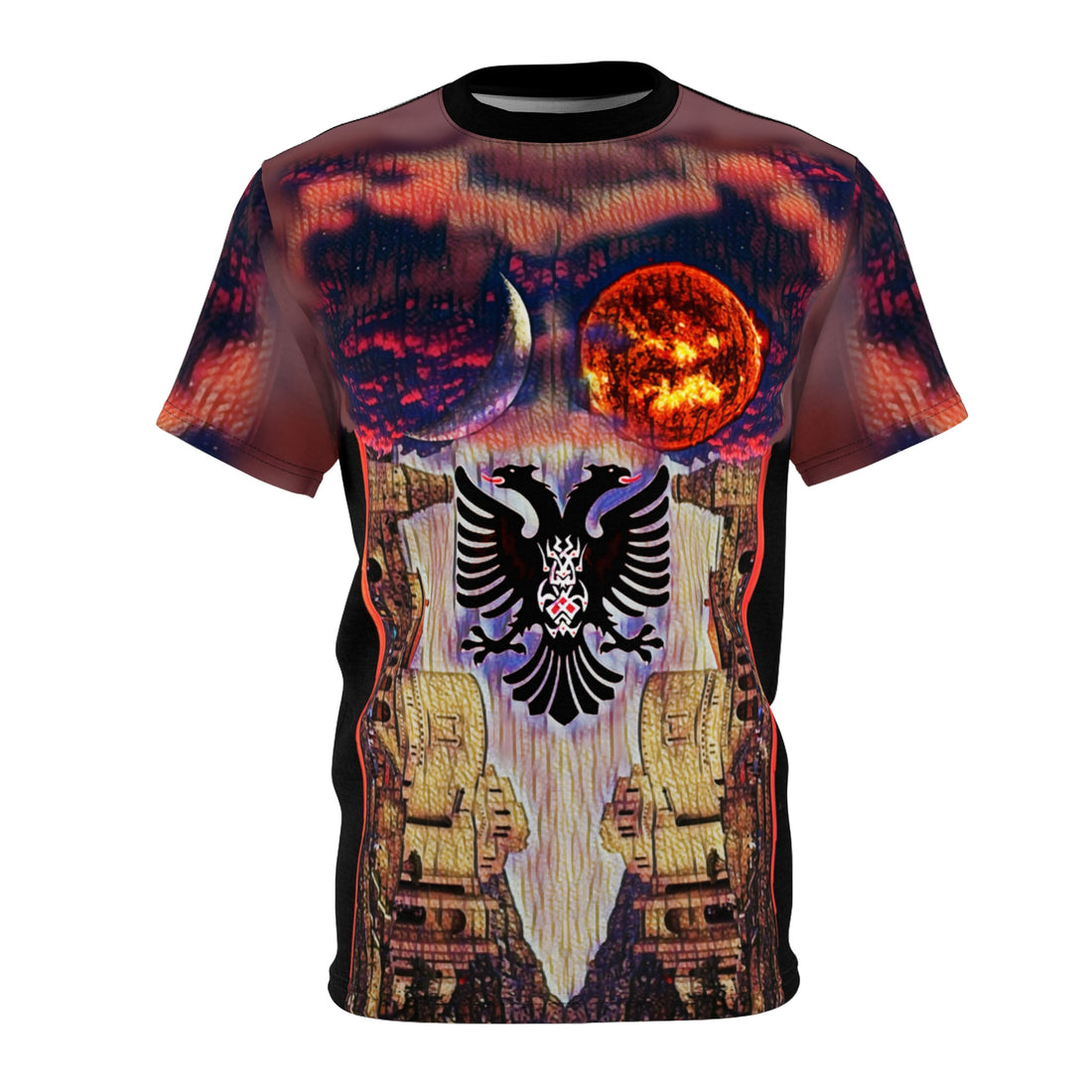 Albania,Unisex Cut &amp; Sew Tee (AOP)