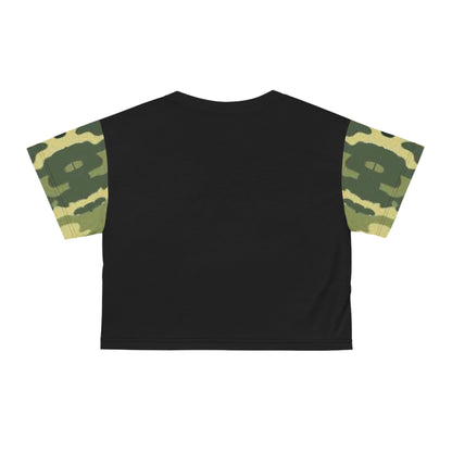 Army for women crop,Crop Tee (AOP)