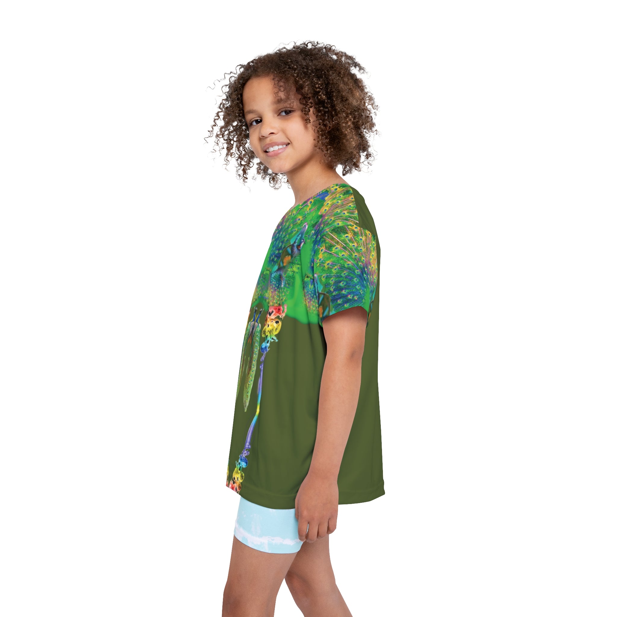 Peacock for grils,Kids Sports Jersey (AOP)