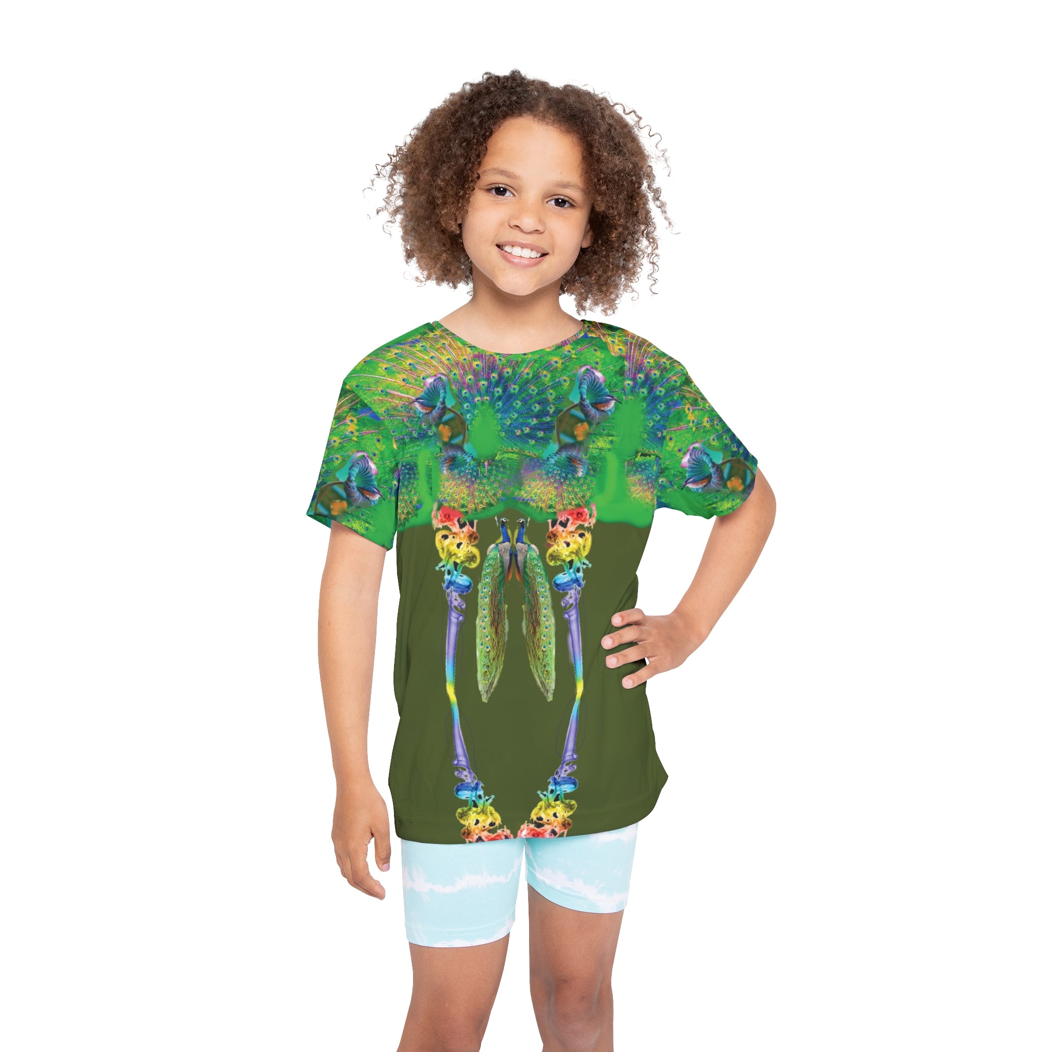 Peacock for grils,Kids Sports Jersey (AOP)