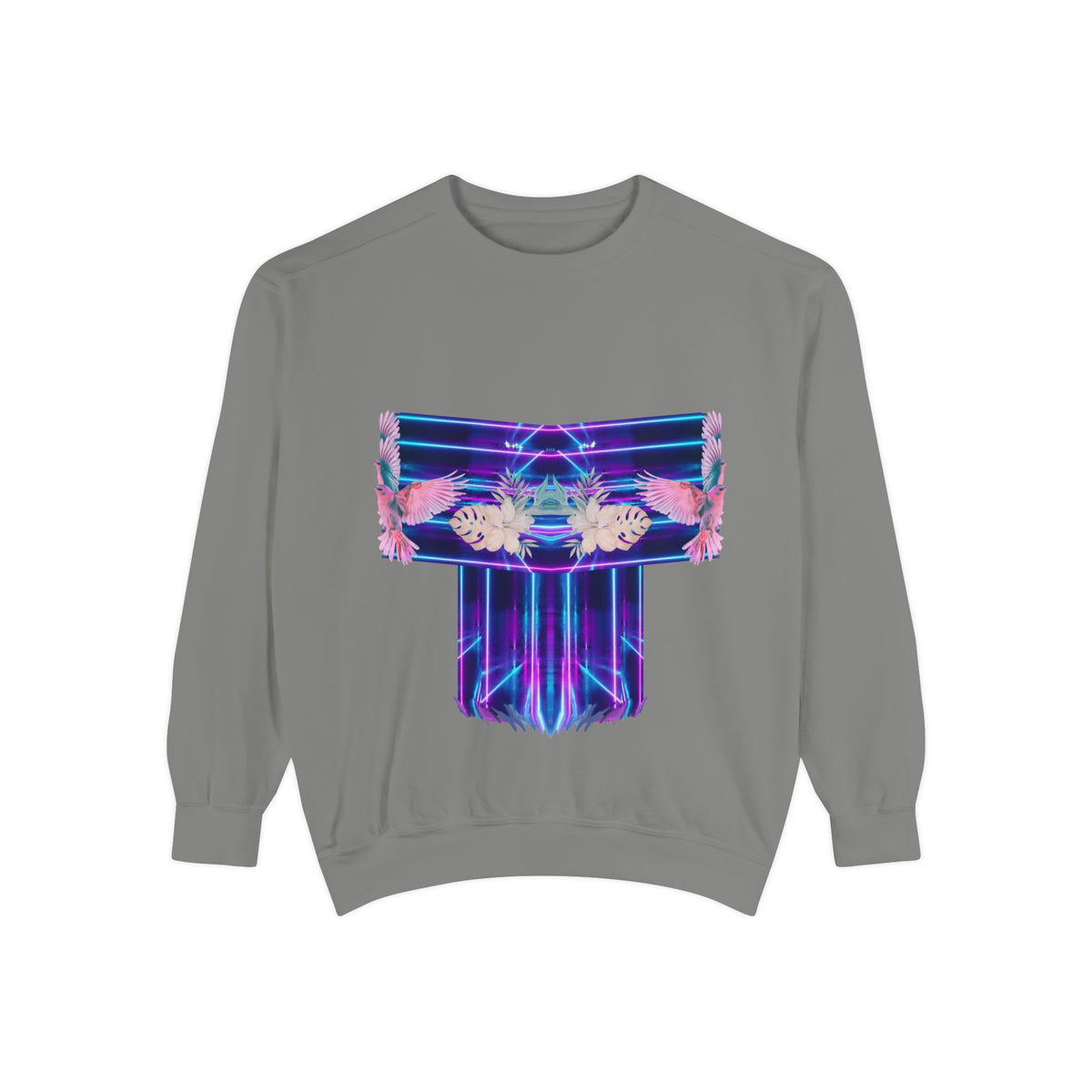 Pink bird.Abstract Neon Prism Sweatshirt