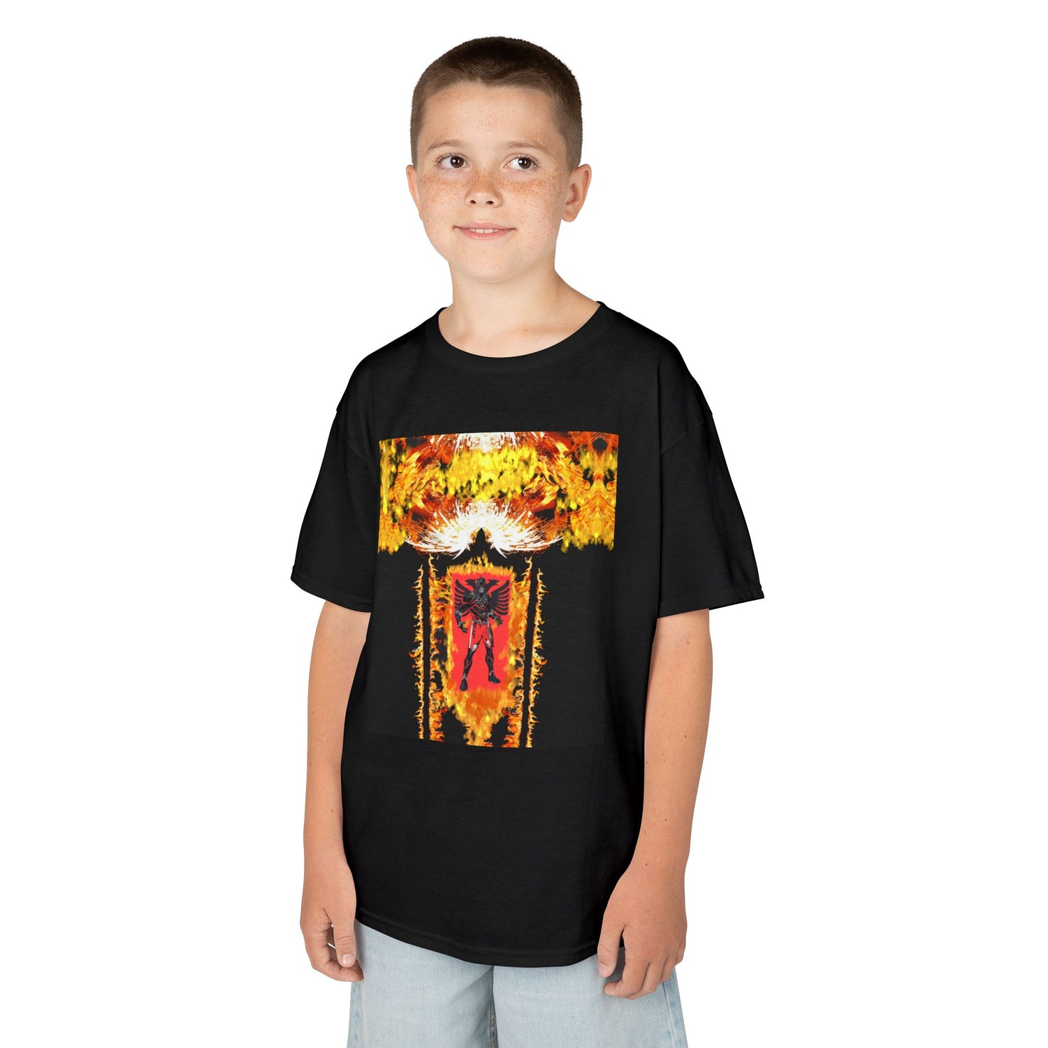 2 Eagleman,Kids Graphic Tee with Bold Art, Stylish Kids Shirt, Unique Gift for Boys and Girls, Trendy Summer T-Shirt, Cool Kids Apparel