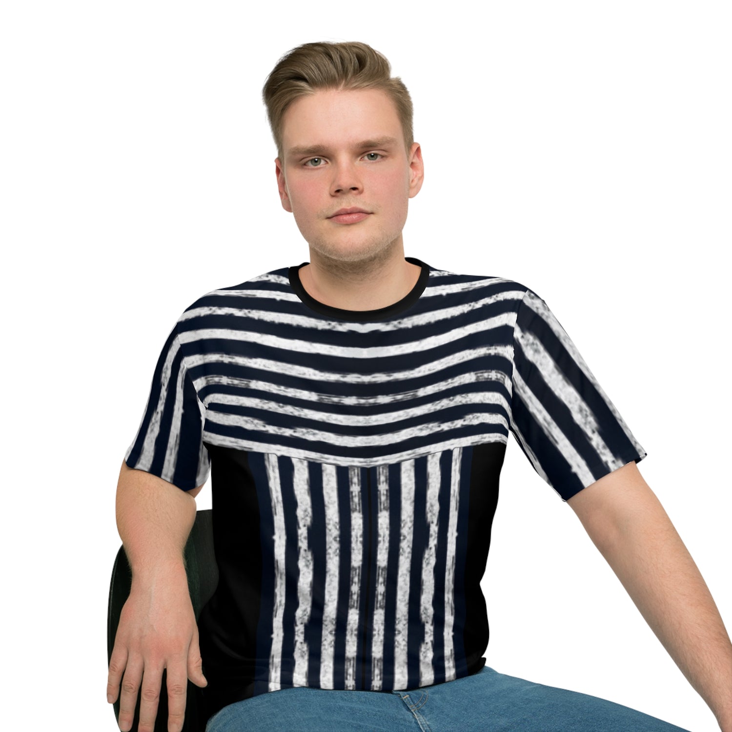 White Scratch Lines T-Shirt