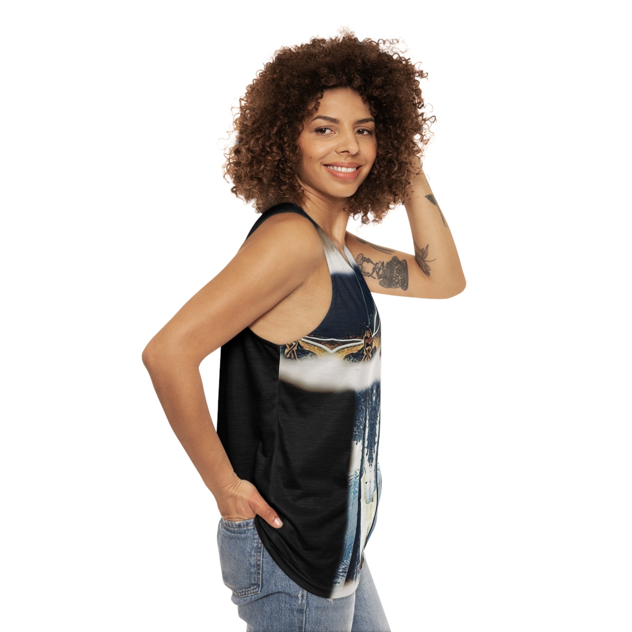 White Way for Women,Unisex Tank Top (AOP)